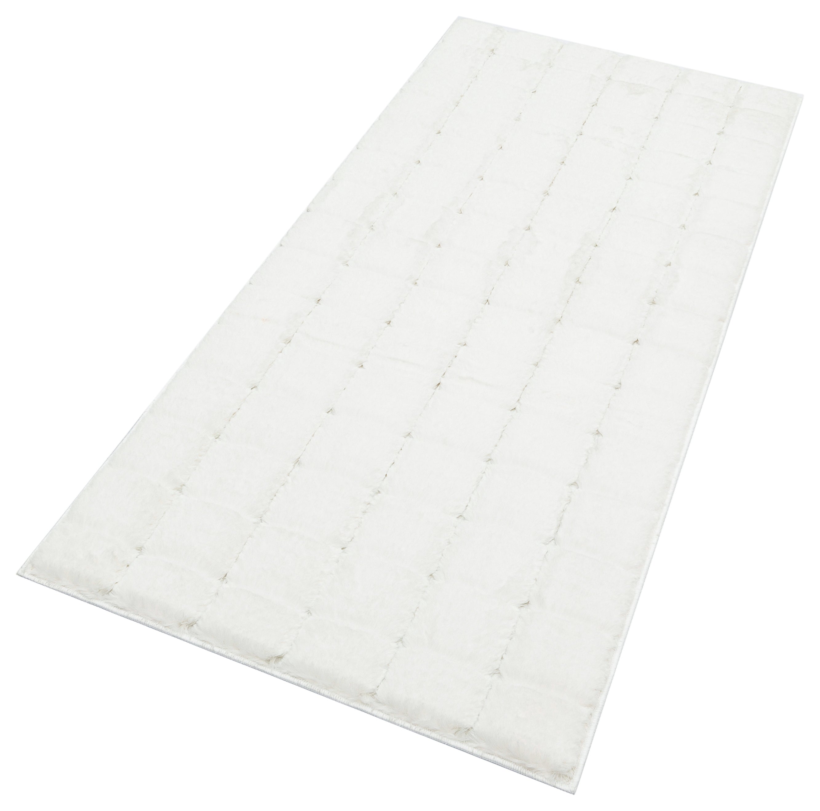 TAVŞAN SAMUR BEYAZ - Kaymaz Taban Tavşan Shaggy Yatak Odası Oturma Odası Çocuk Odası Halısı