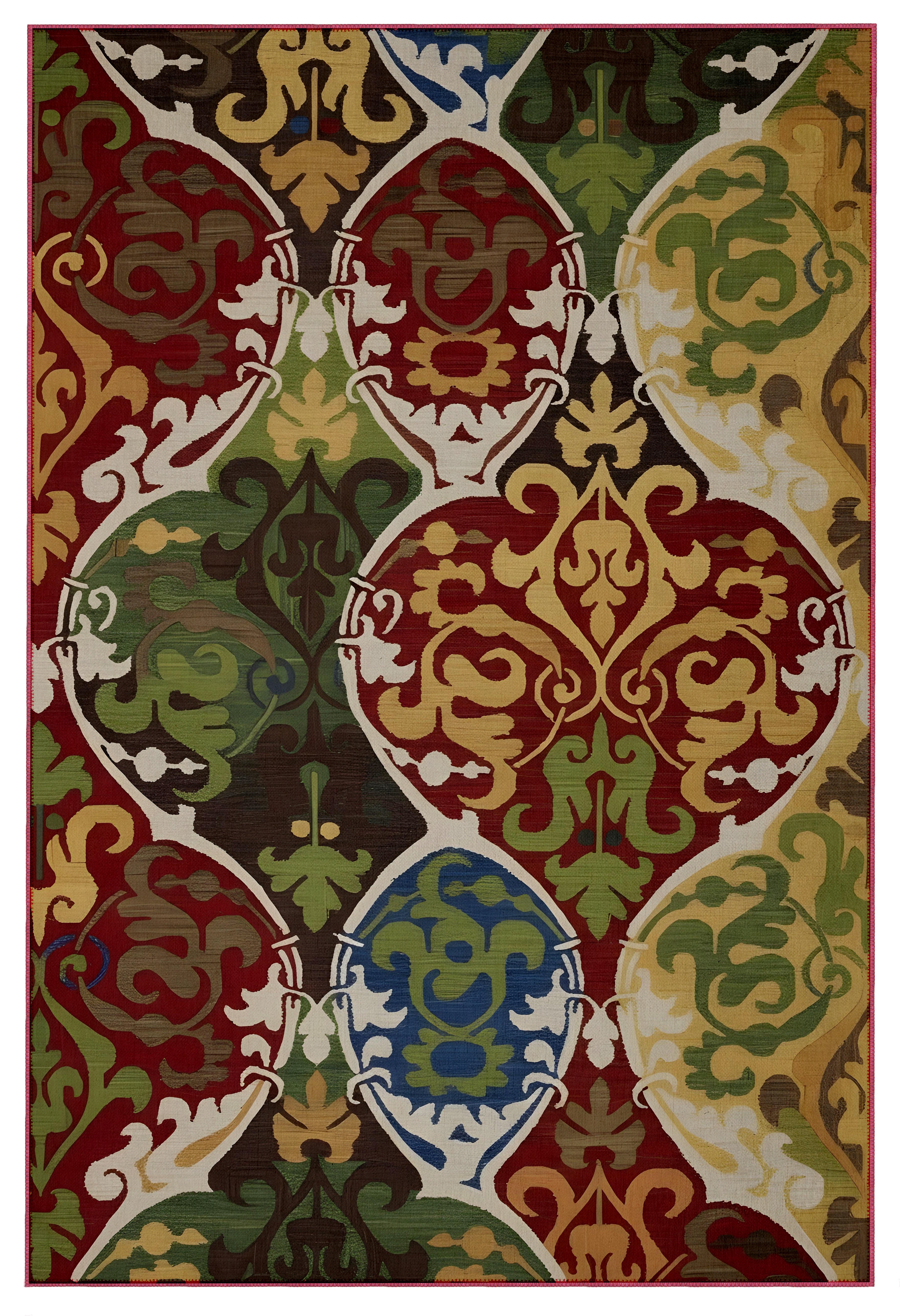 Arte HD032 Klasik Desenli Renkli Dekoratif Dokuma Halı