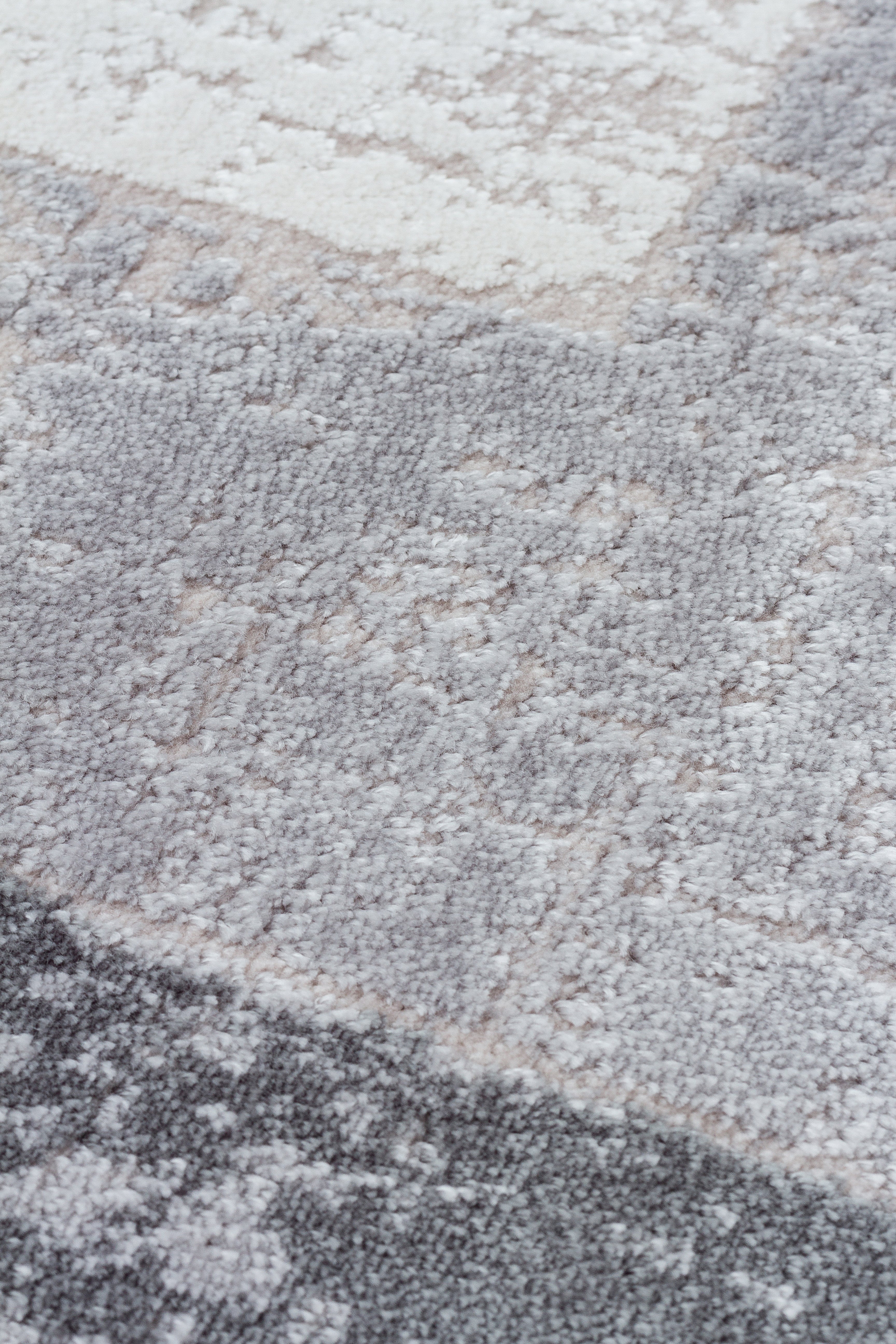 VERONA-51T-GRİ/KREM Yumuşak Sık Pamuk Dokuma Taban Salon Koridor Mutfak Halısı