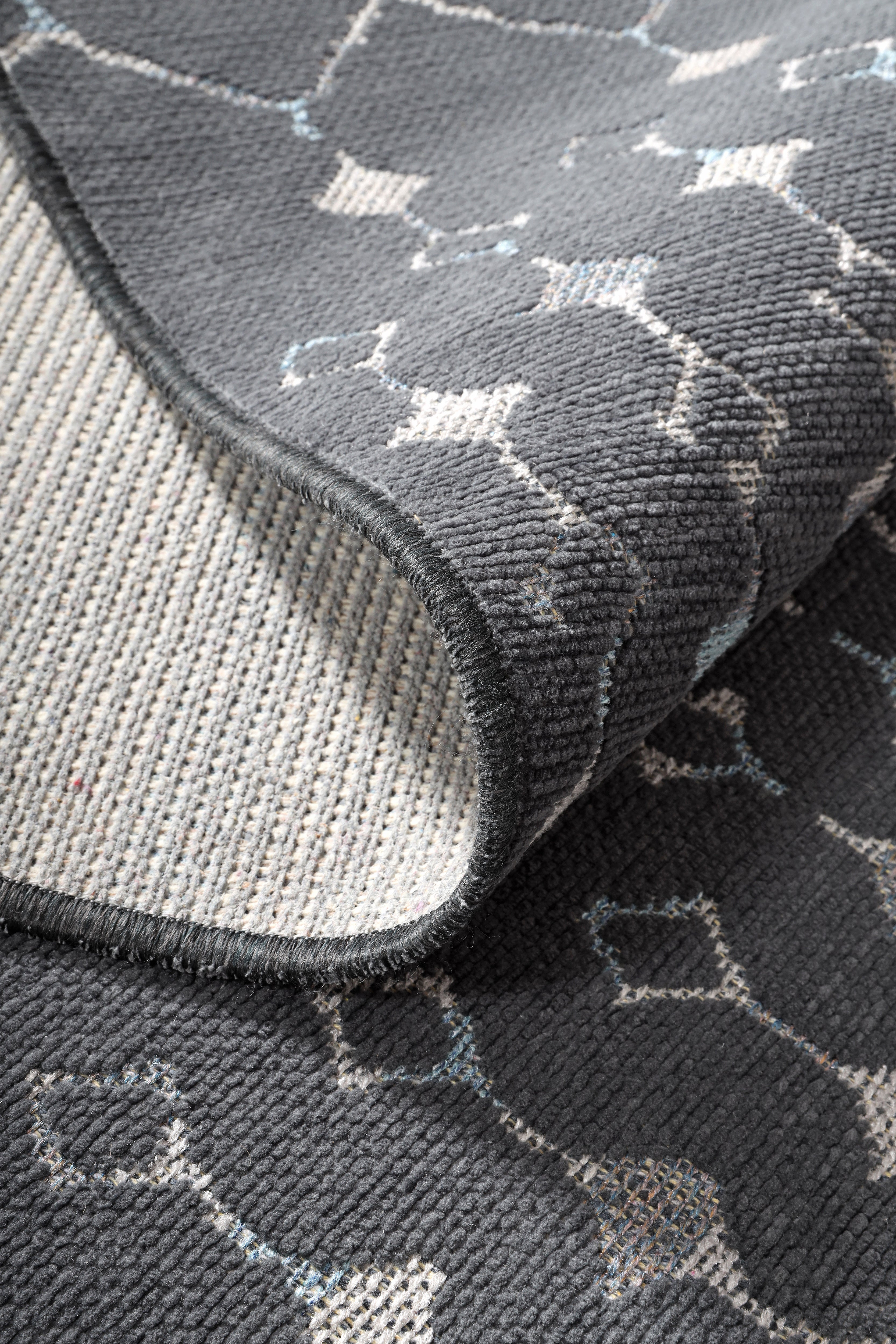ŞÖNİL MODERN - ANTRASİT Kaymaz Taban Salon Koridor Mutfak Şönil Kilim Dokuma Halı