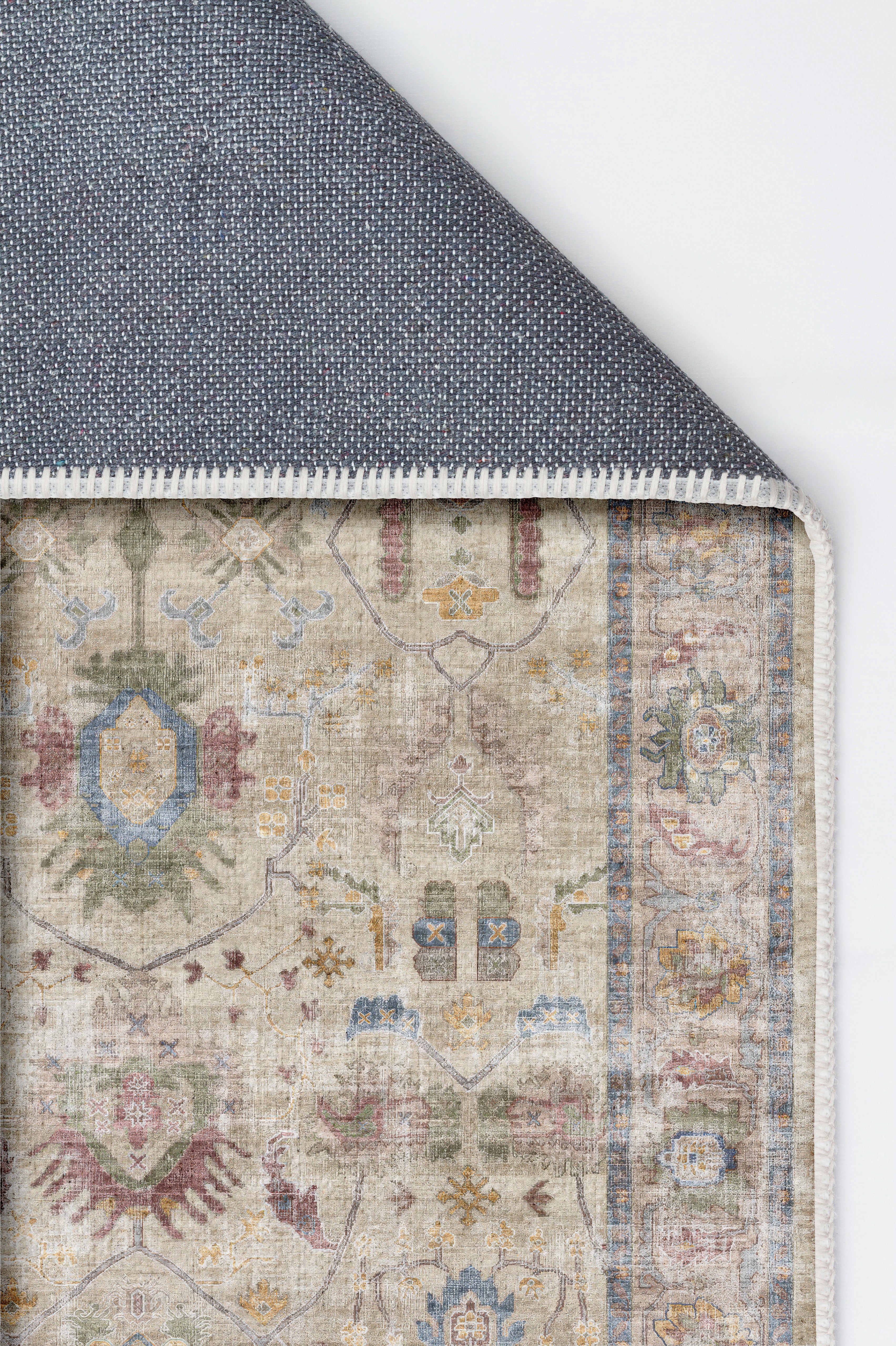 Arte VN011 Vintage Klasik Desenli Dekoratif Şönil Halı