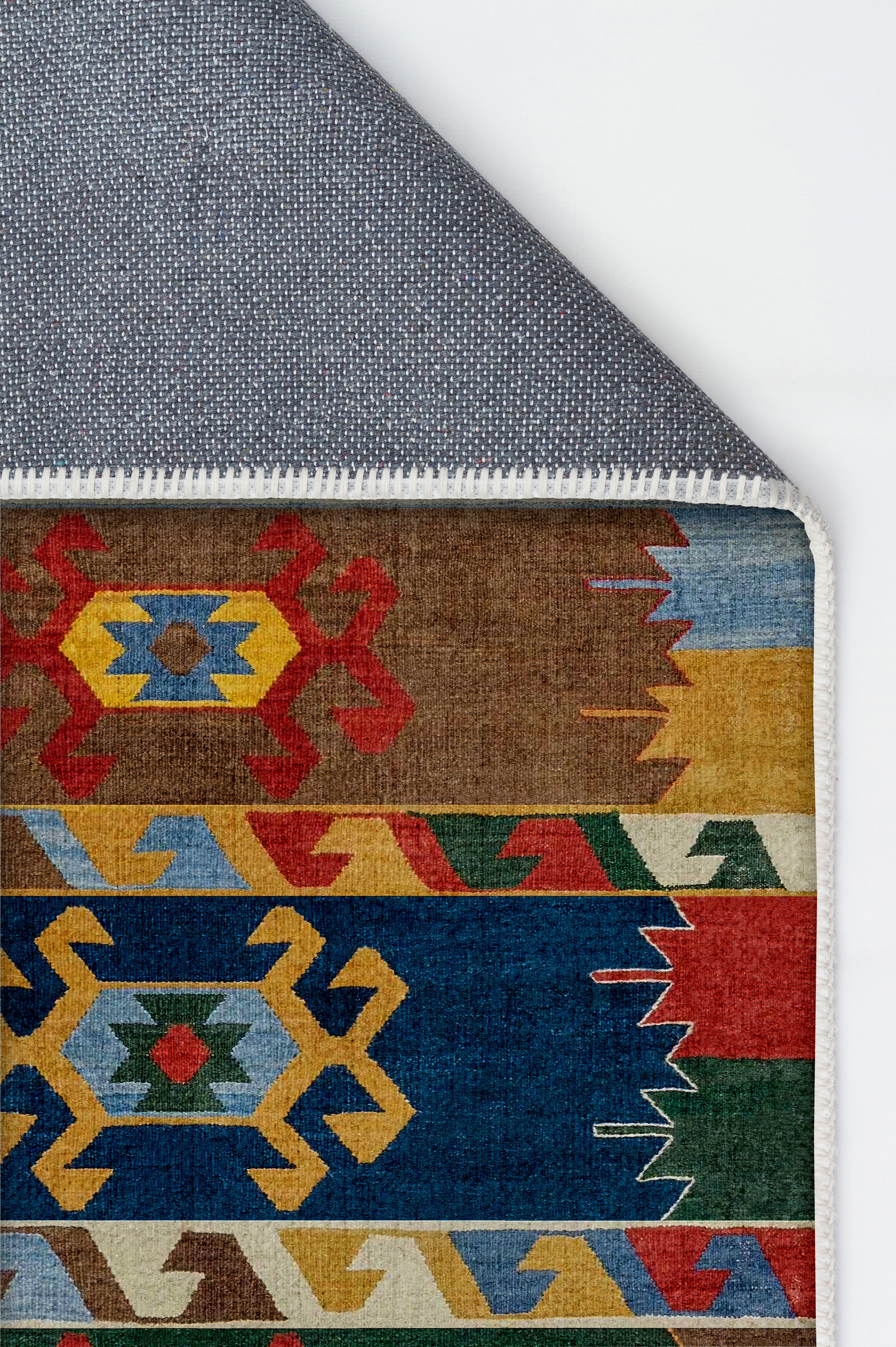 Arte VN015 Etnik Desenli Renkli Dekoratif Şönil Halı