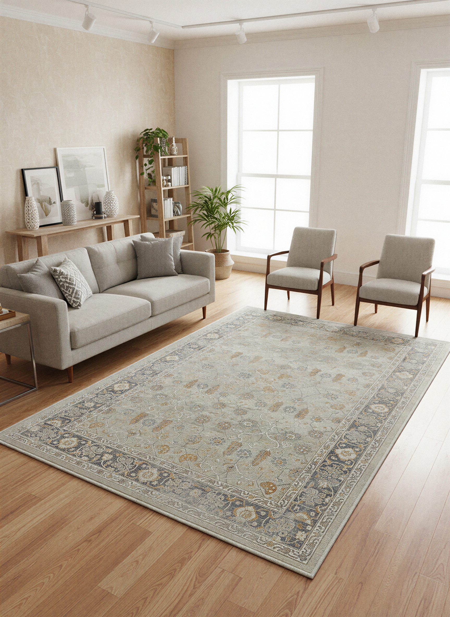 Arte VN027 Vintage Klasik Desenli Dekoratif Şönil Halı