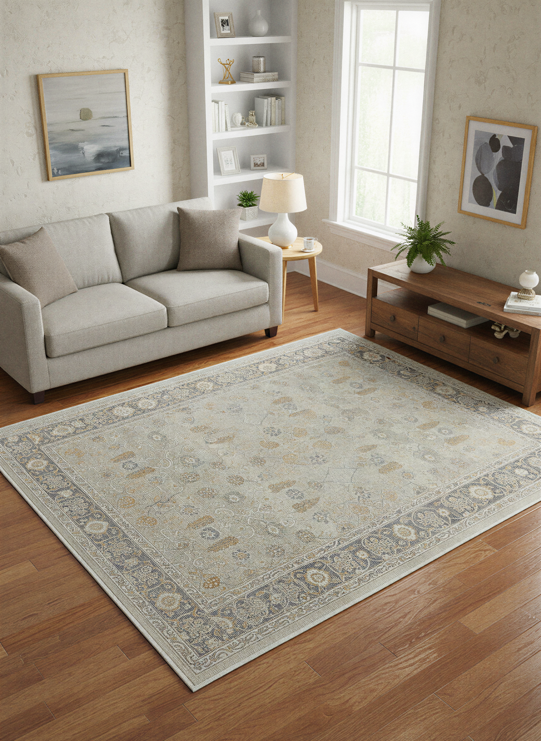 Arte VN027 Vintage Klasik Desenli Dekoratif Şönil Halı