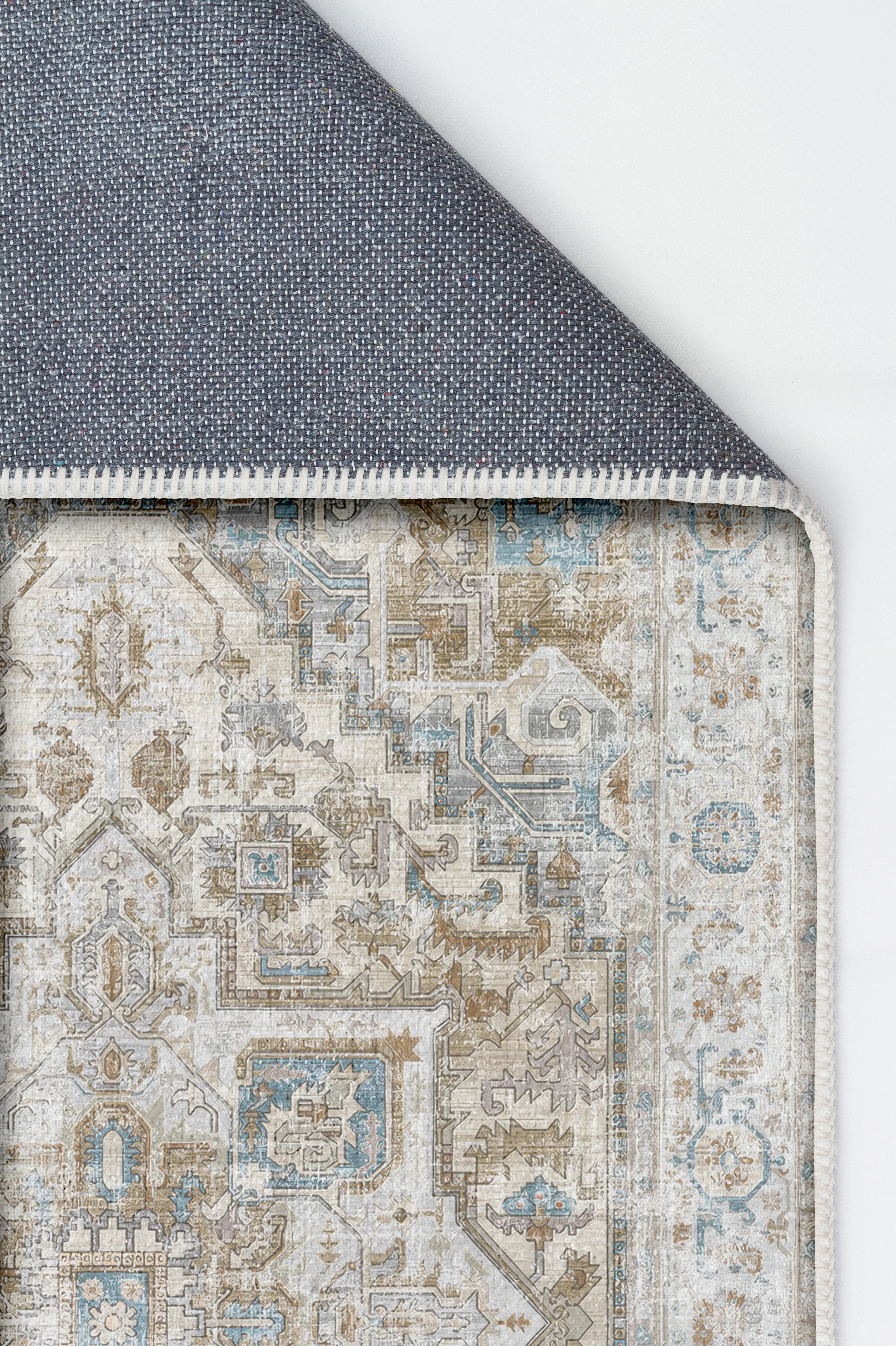 Arte VN033-1 Vintage Klasik Desenli Dekoratif Şönil Halı