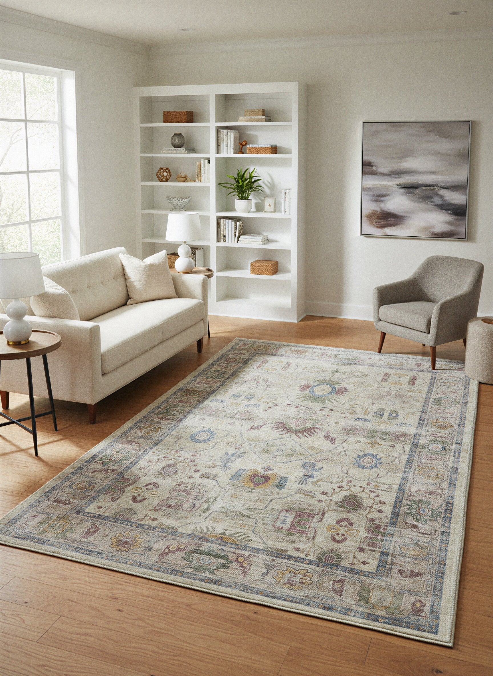 Arte VN041 Vintage Klasik Desenli Dekoratif Şönil Halı