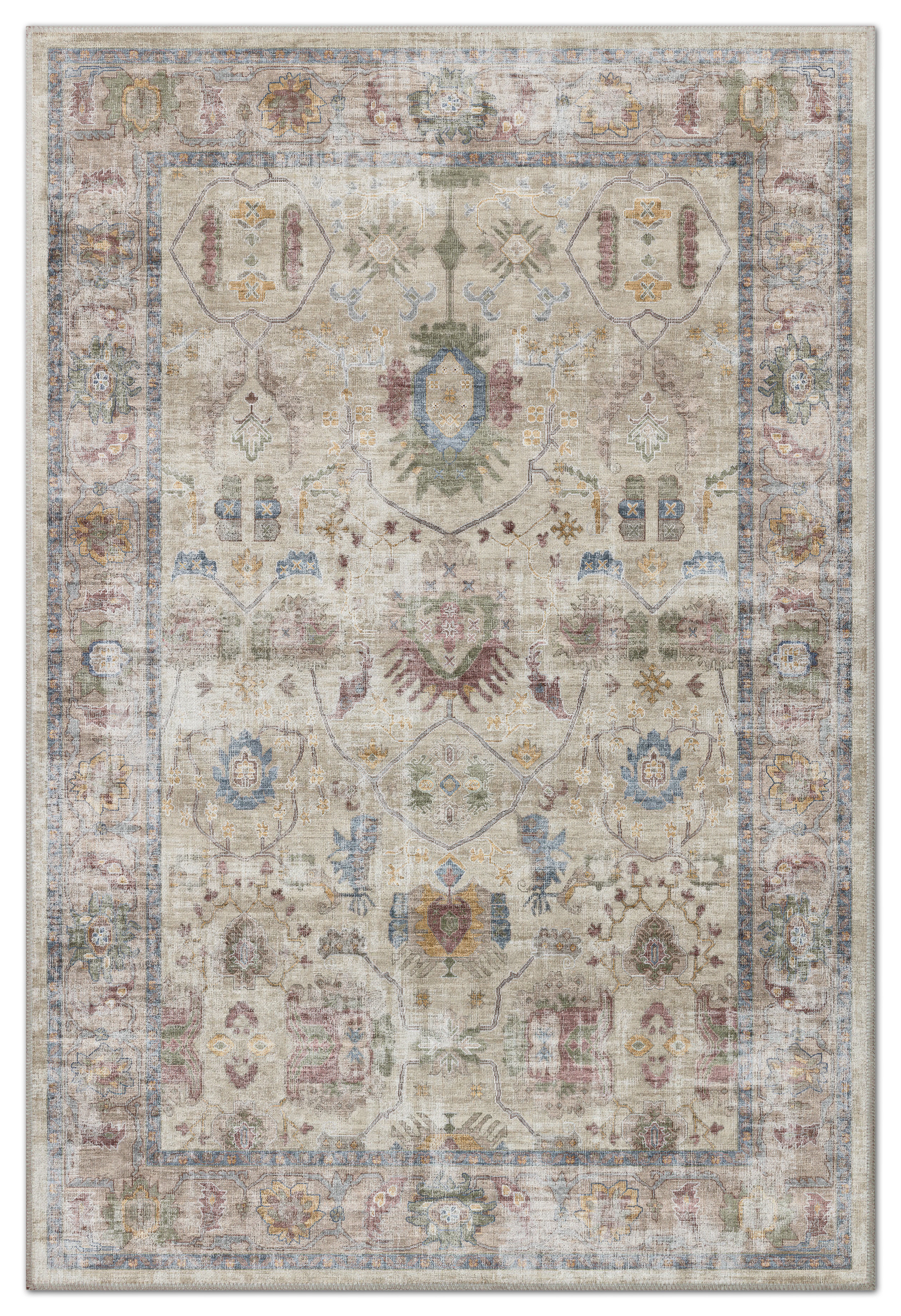 Arte VN041 Vintage Klasik Desenli Dekoratif Şönil Halı