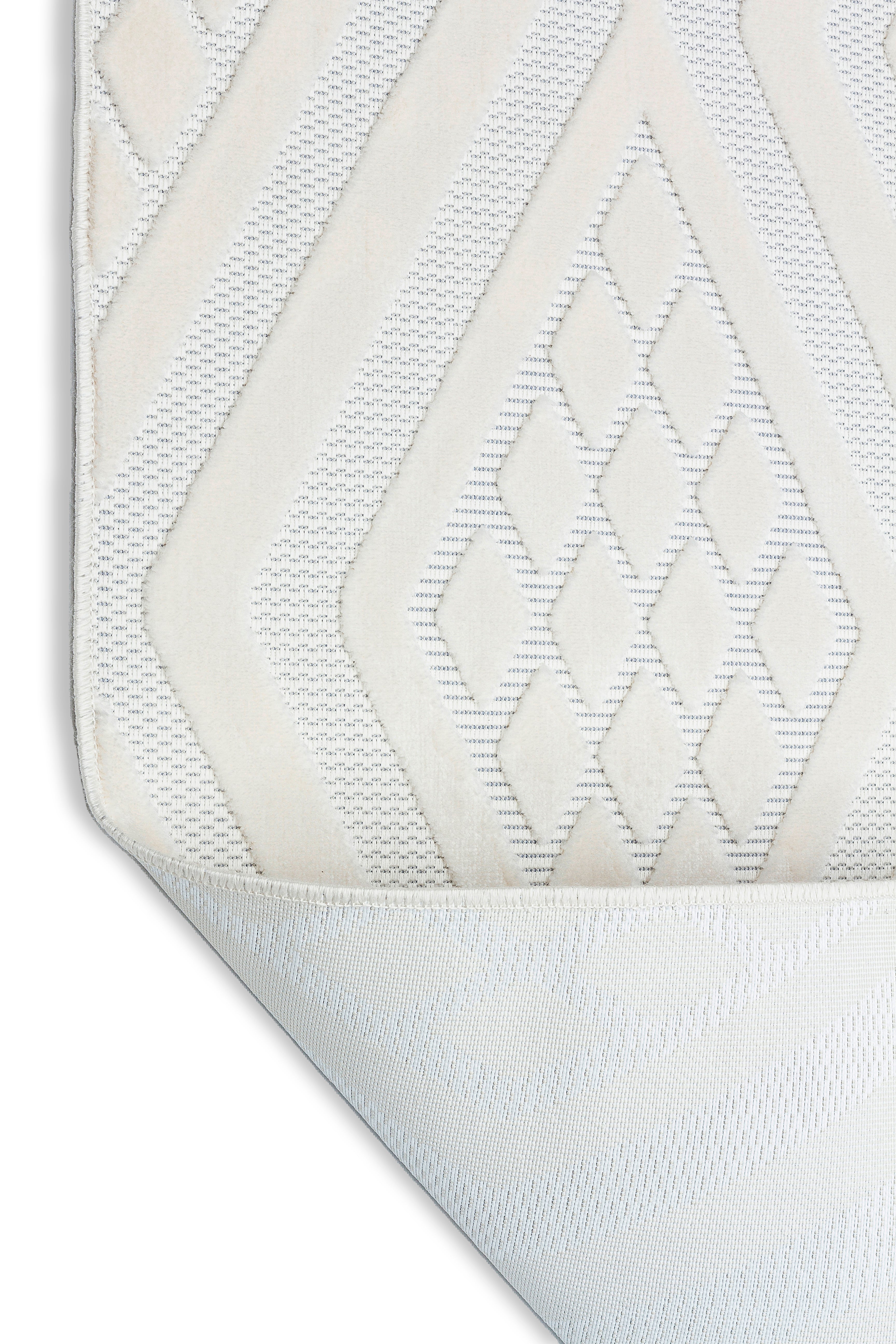 ARYA 5026-G-KREM Geometrik Desenli Dokuma Salon Koridor Mutfak Halısı-KP