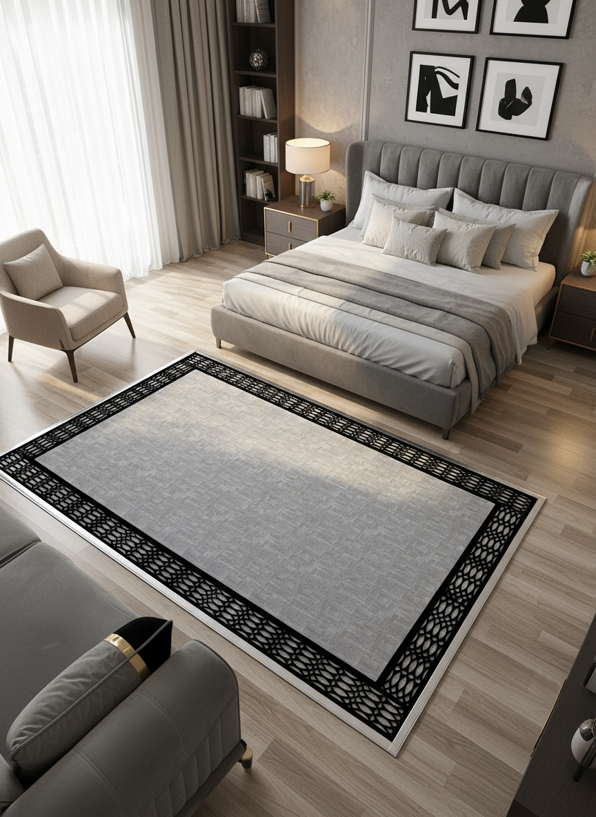 Royal Serisi Ayışığı - El İşçiliği ile Üretilmiş Varaklı Deri Dekoratif Halı