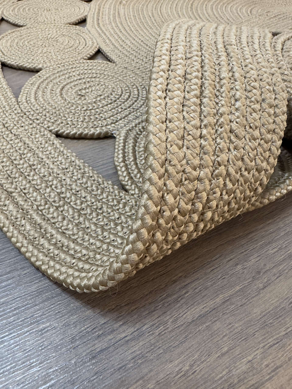JÜT-RV424 Elde Dokuma Doğal Jüt Hasır Halı