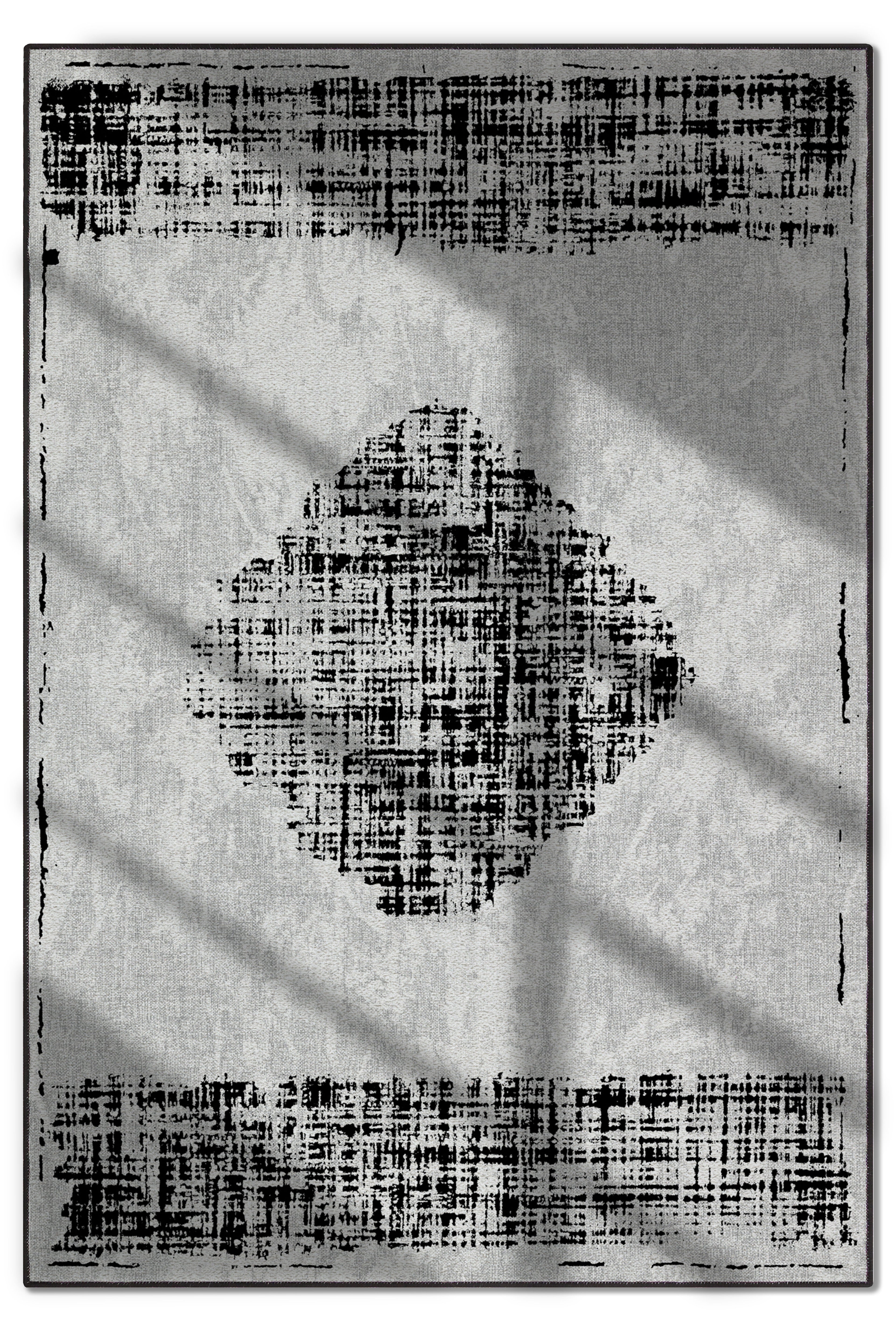 Arte DS048 Vintage Geometrik Desenli Dekoratif Dokuma Halı