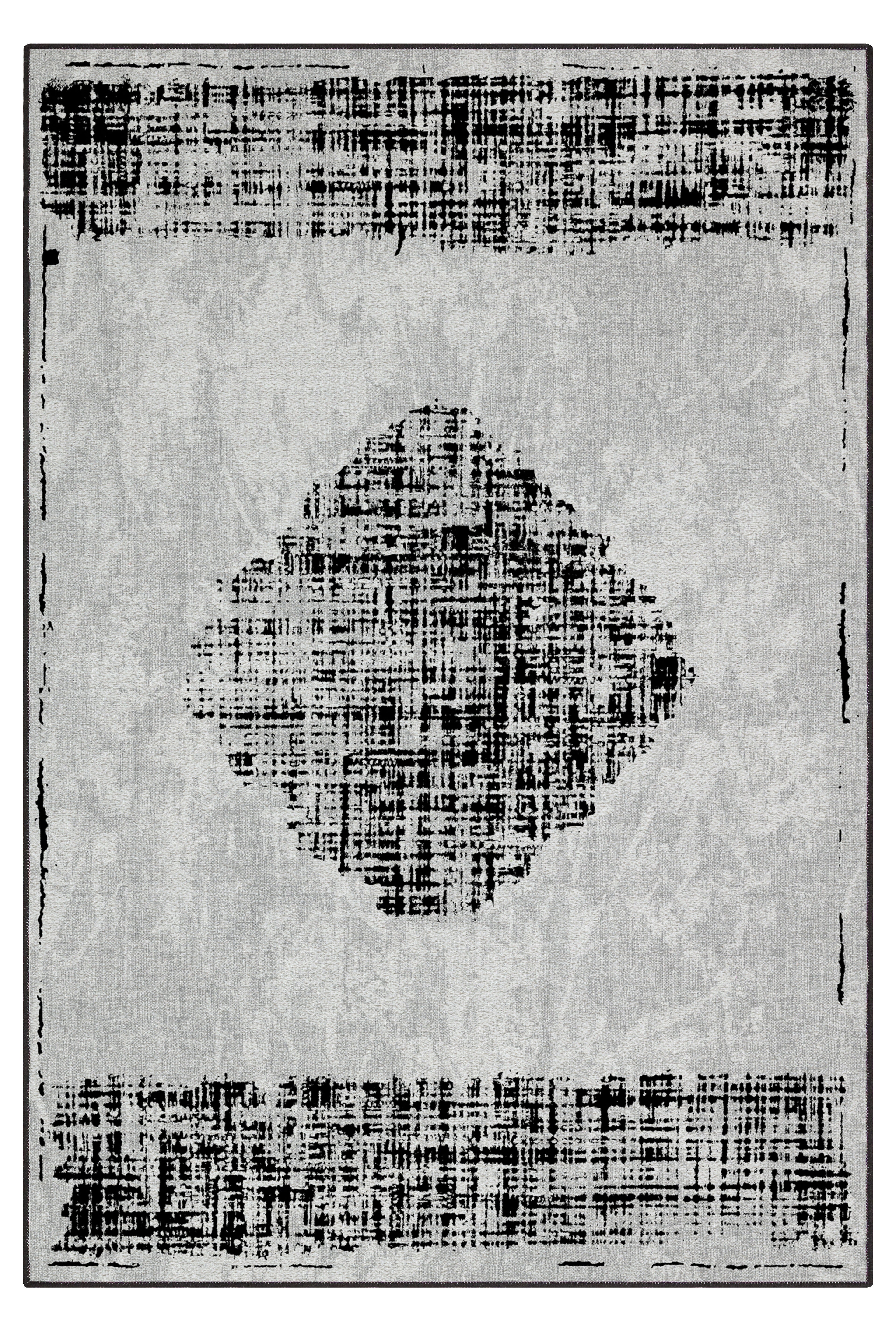 Arte DS048 Vintage Geometrik Desenli Dekoratif Dokuma Halı