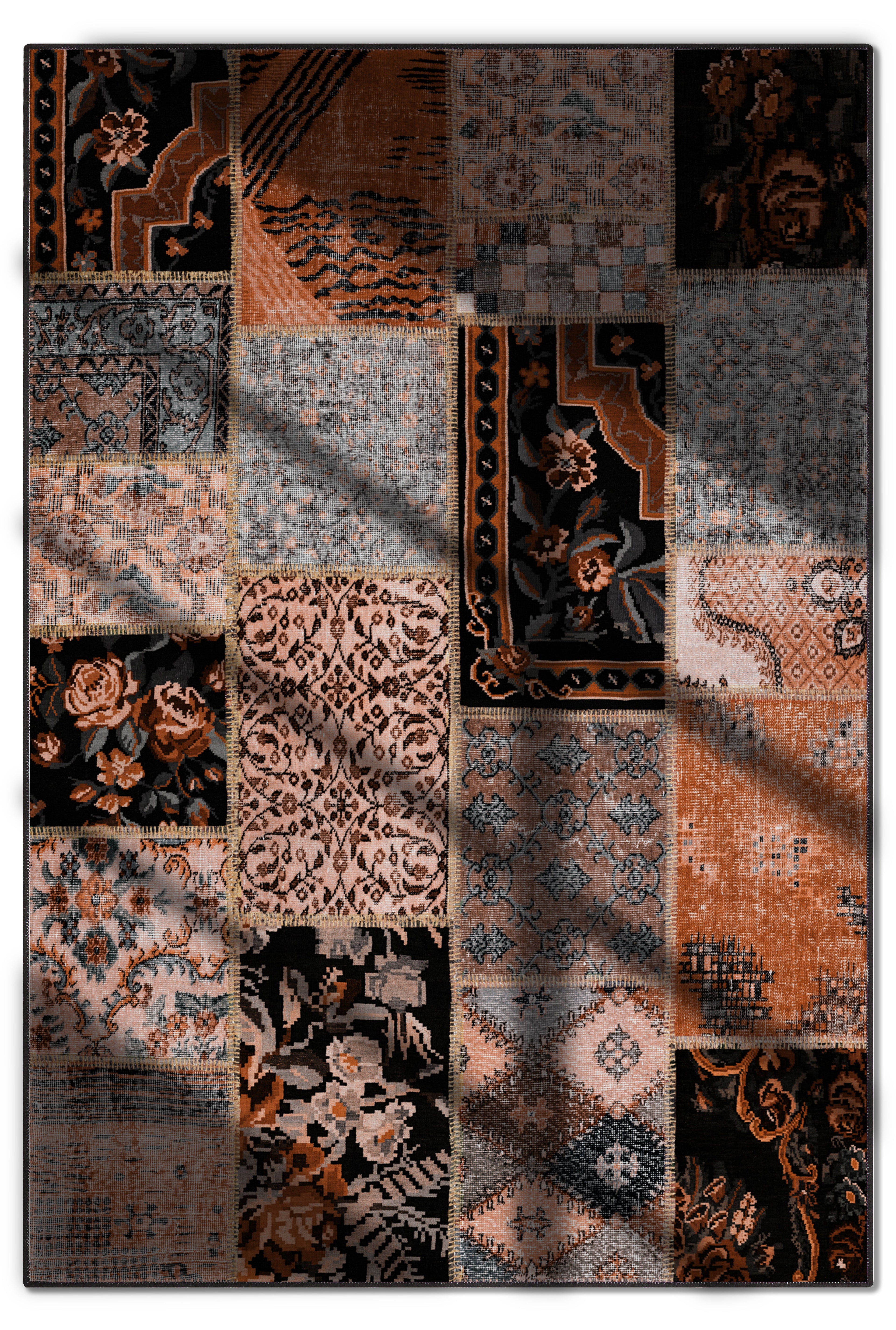 Arte DS050 Patch Çiçek Desenli Dekoratif Dokuma Halı
