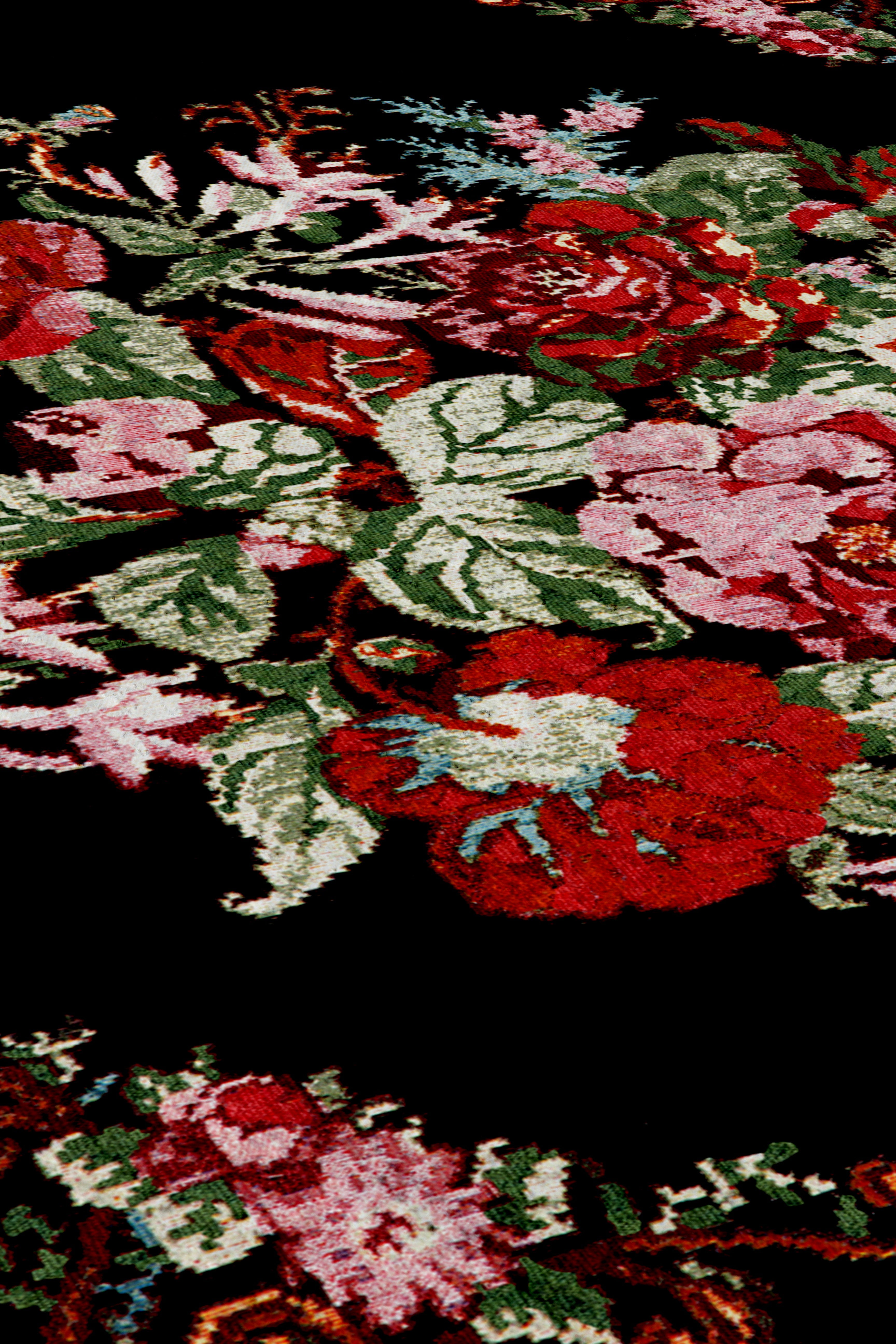 Arte DS061 Çiçek Desenli Dekoratif Dokuma Halı