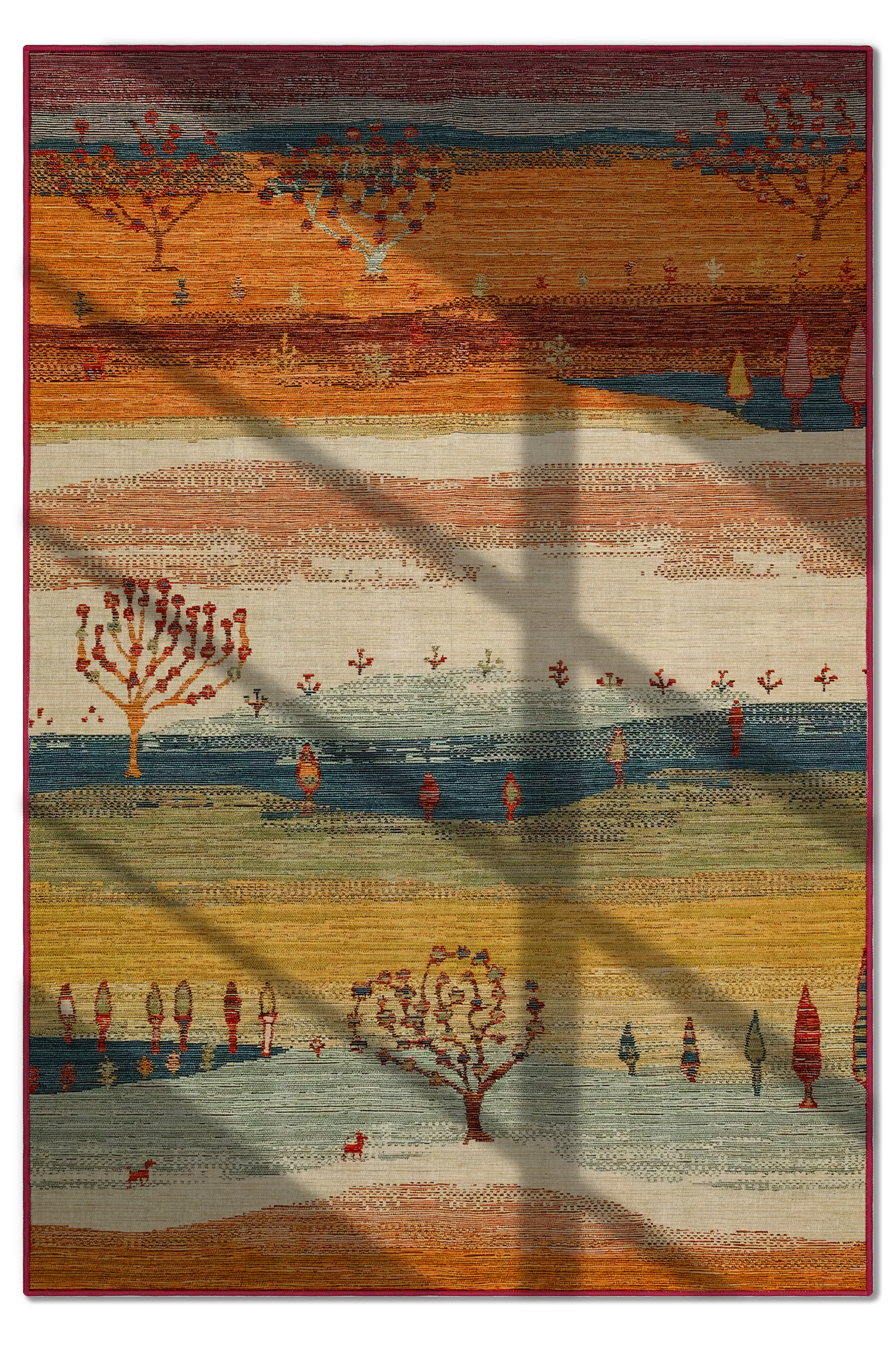 Arte DS299 Vintage Orman Desenli Dekoratif Dokuma Halı
