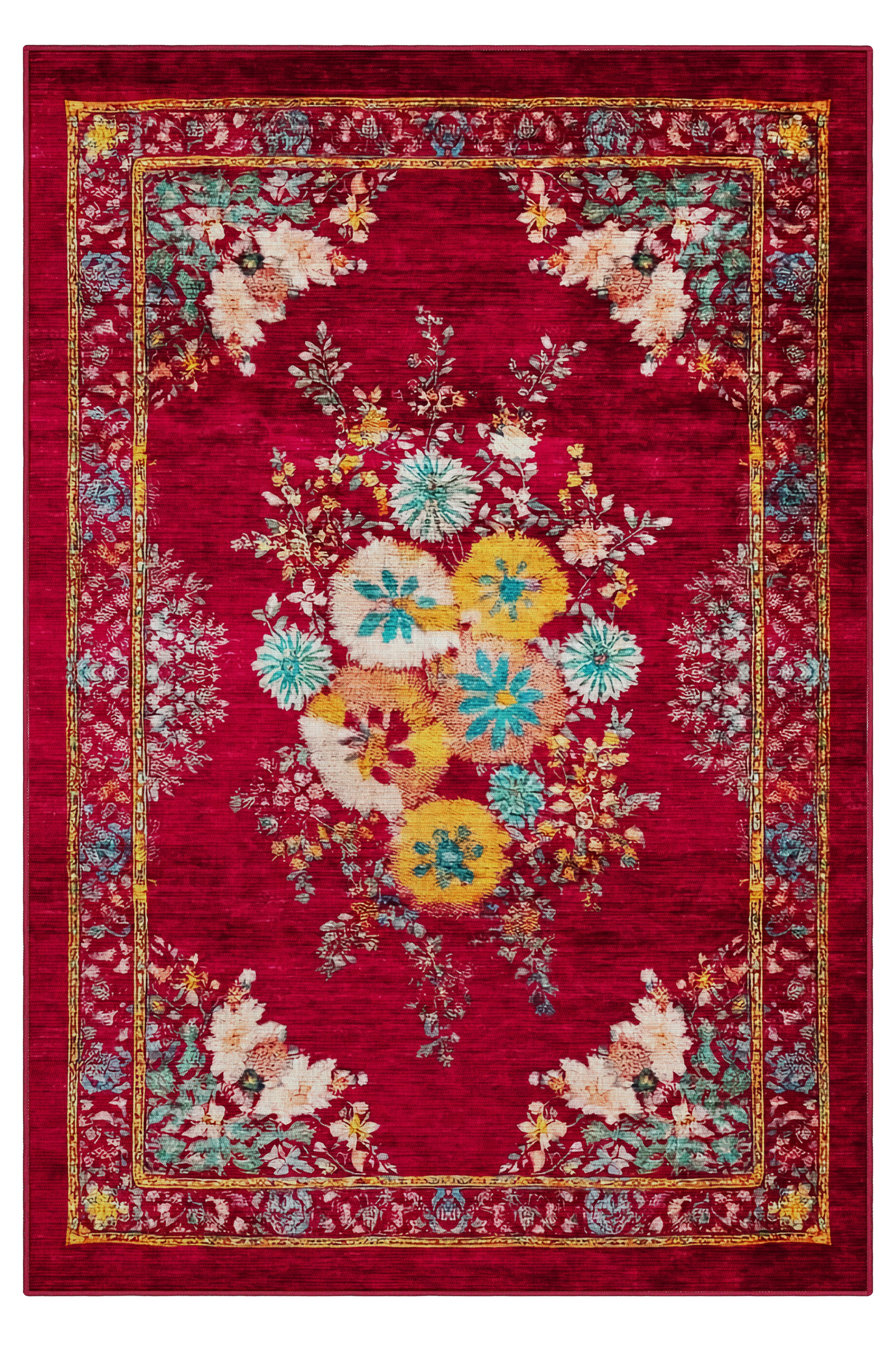 Arte DS303 Çiçekli Klasik Desenli Dekoratif Dokuma Halı