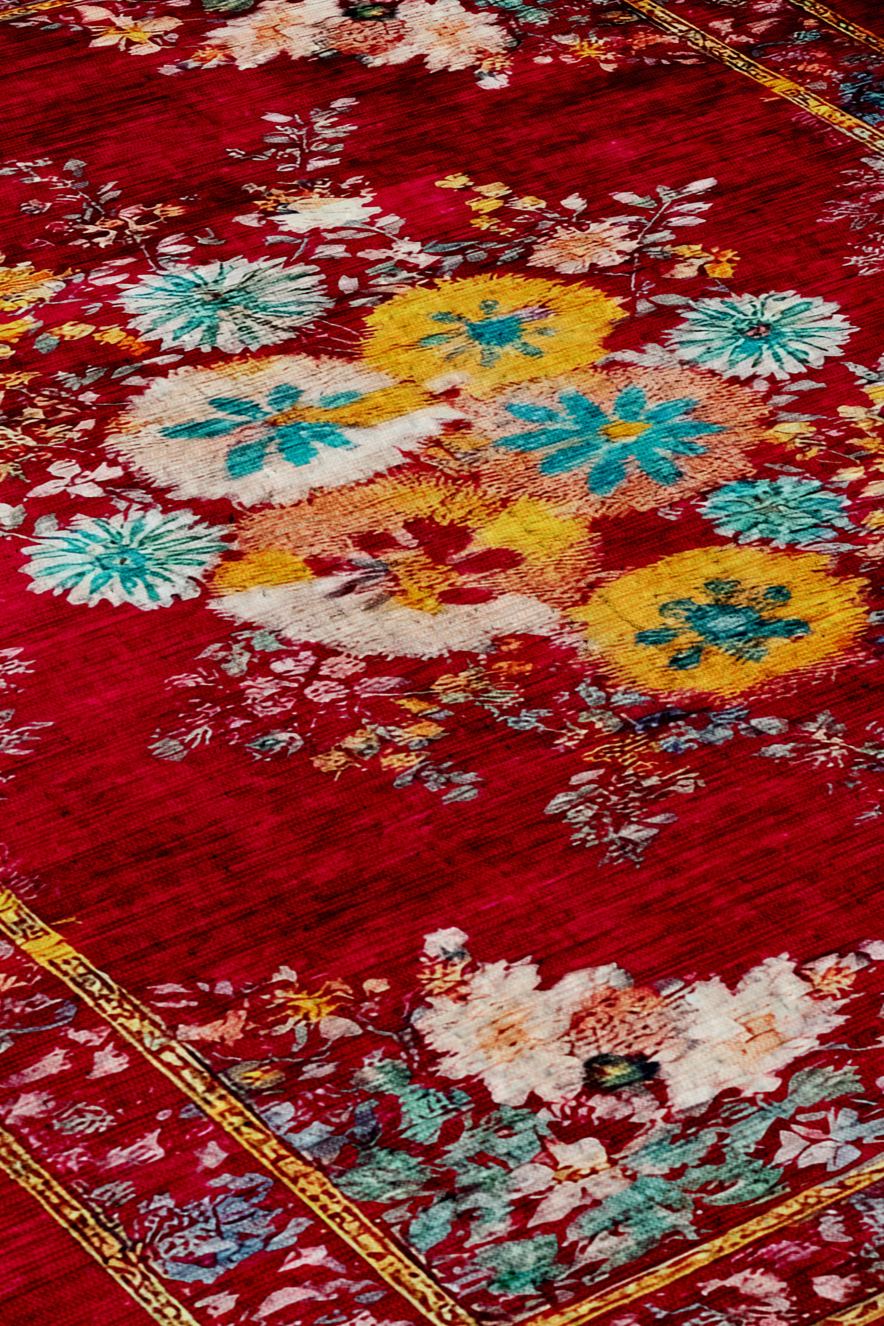 Arte DS303 Çiçekli Klasik Desenli Dekoratif Dokuma Halı