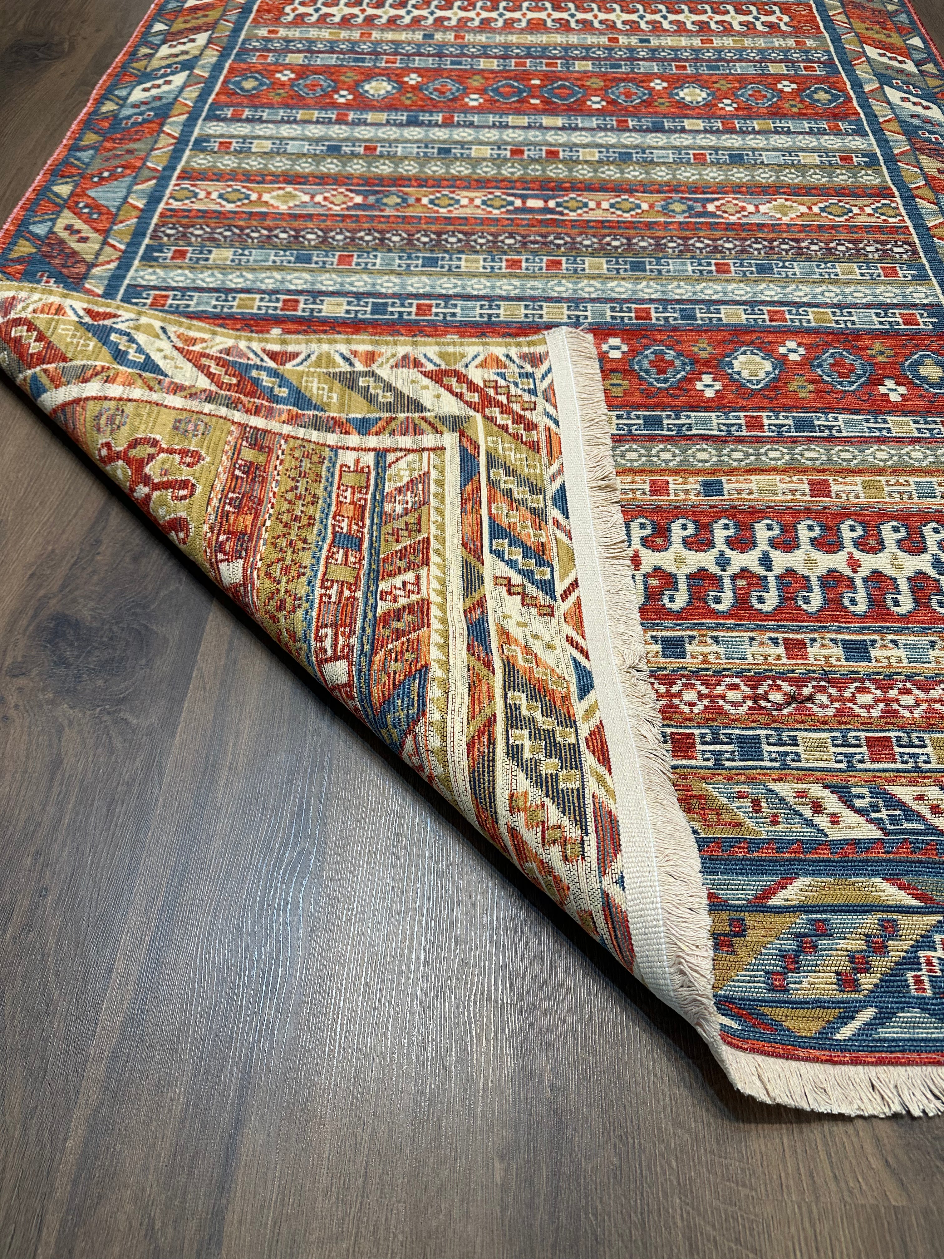 Etnik ES1 - Etnik Desenli Dokuma Kilim Mutfak Balkon Koridor Halısı
