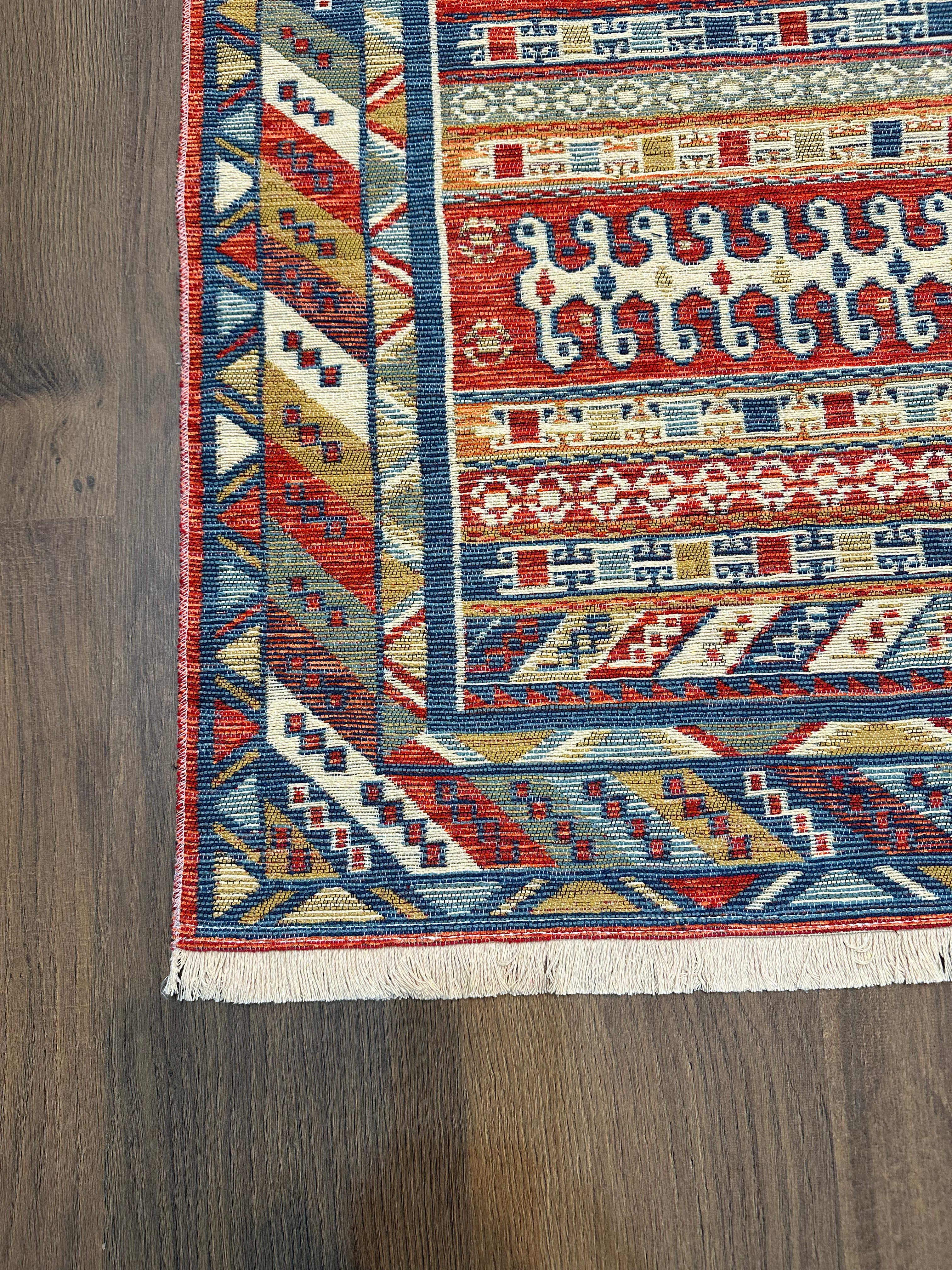 Etnik ES1 - Etnik Desenli Dokuma Kilim Mutfak Balkon Koridor Halısı