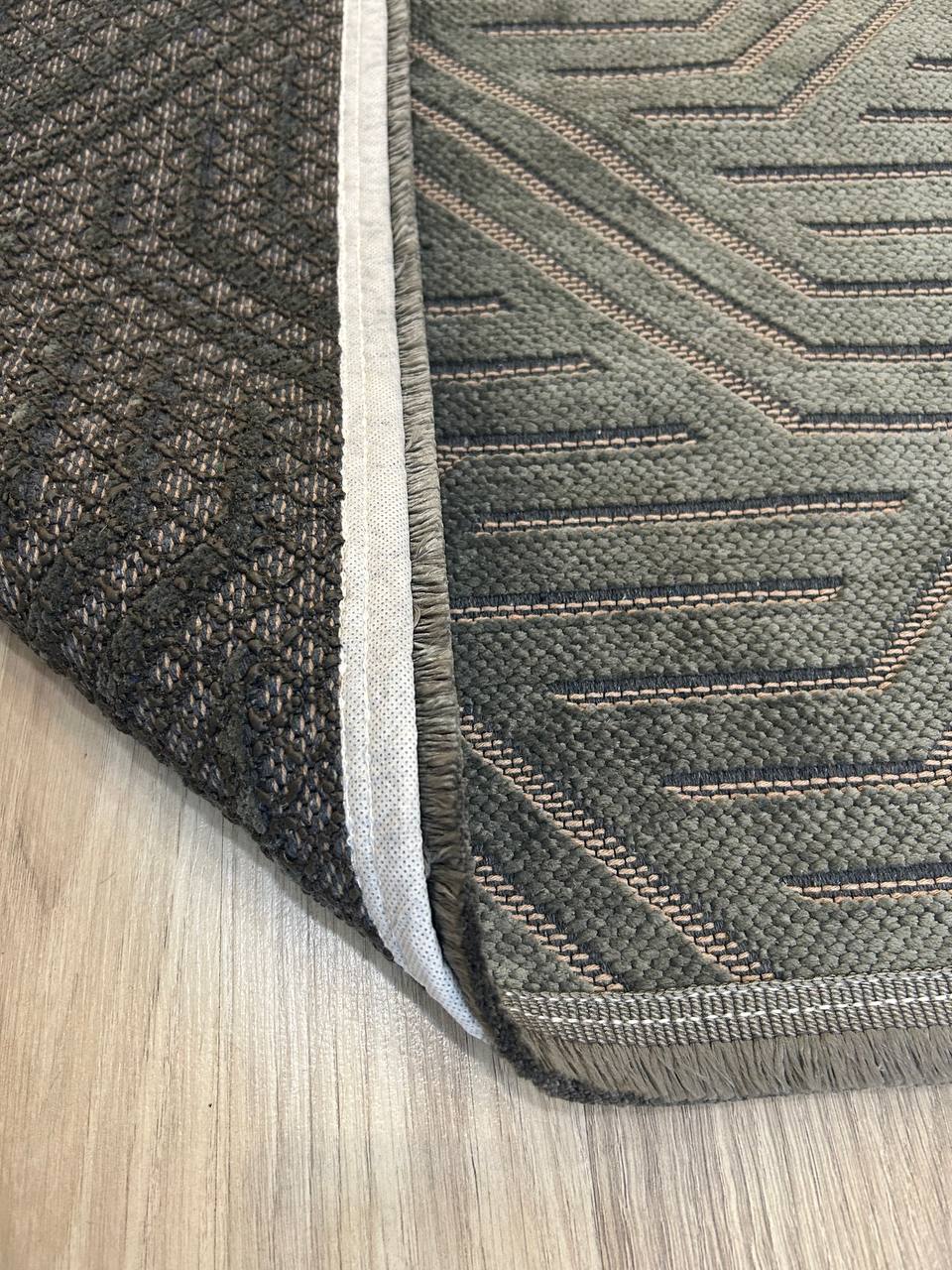 ŞÖNİL PERLA ANTRASİT Kaymaz Taban İskandinav Desenli Salon Koridor Mutfak Şönil Kilim Dokuma Halı-KP