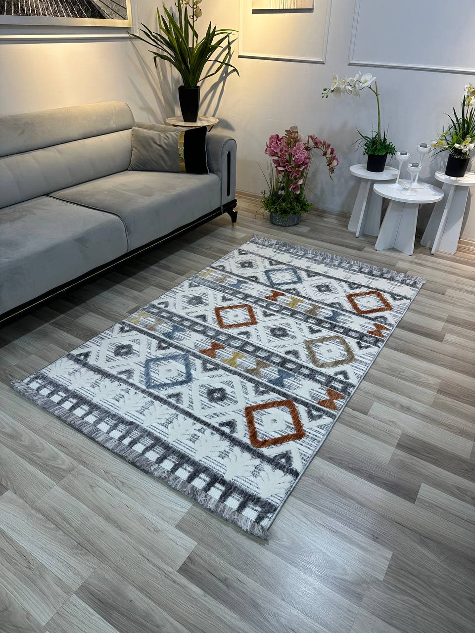 PALERMO T8 Kabartmalı Modern Desenli Salon Halısı-KP