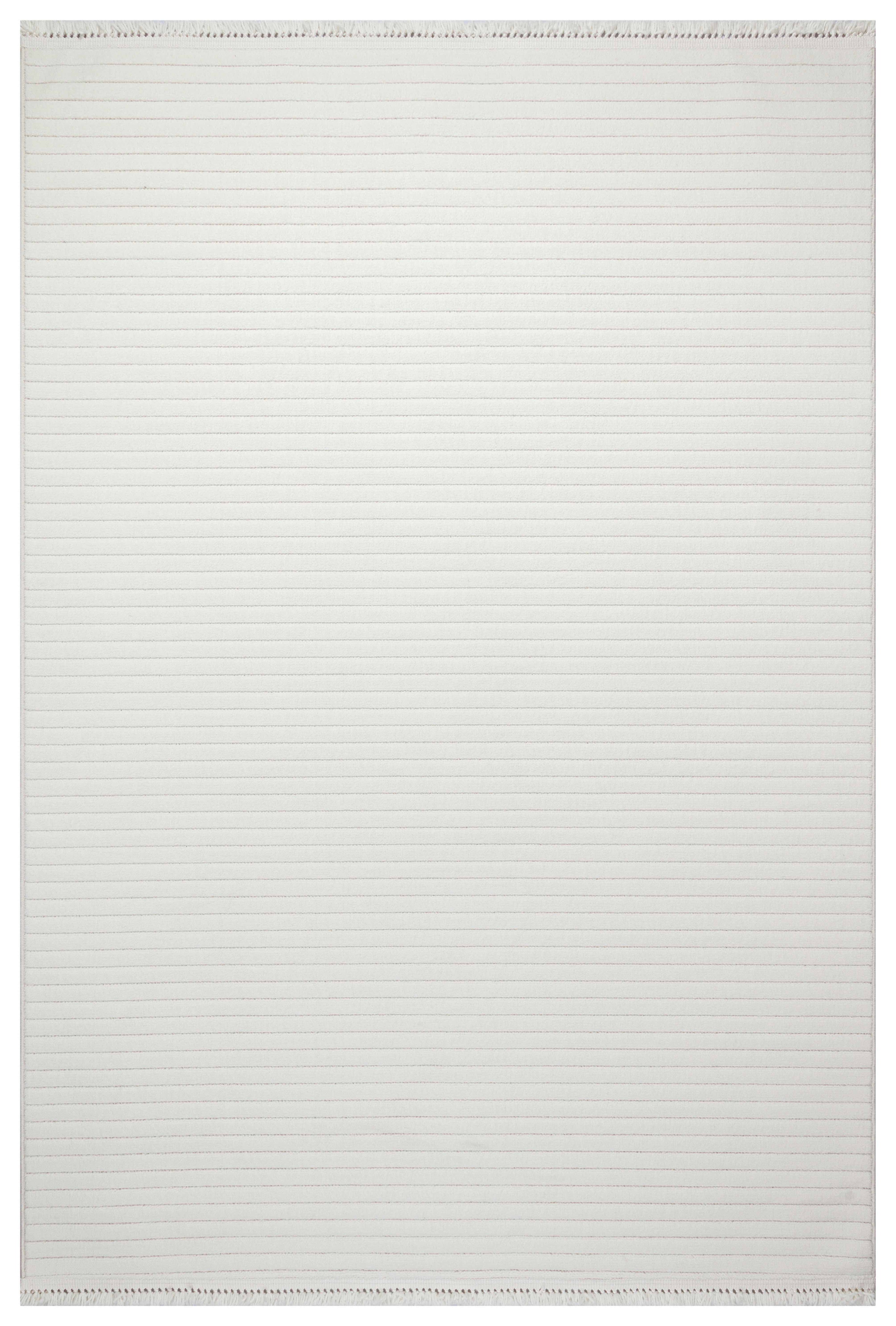 MİLAS T-JP55 KREM Kabartmalı Modern Geometrik Desenli Salon Koridor Mutfak Halısı