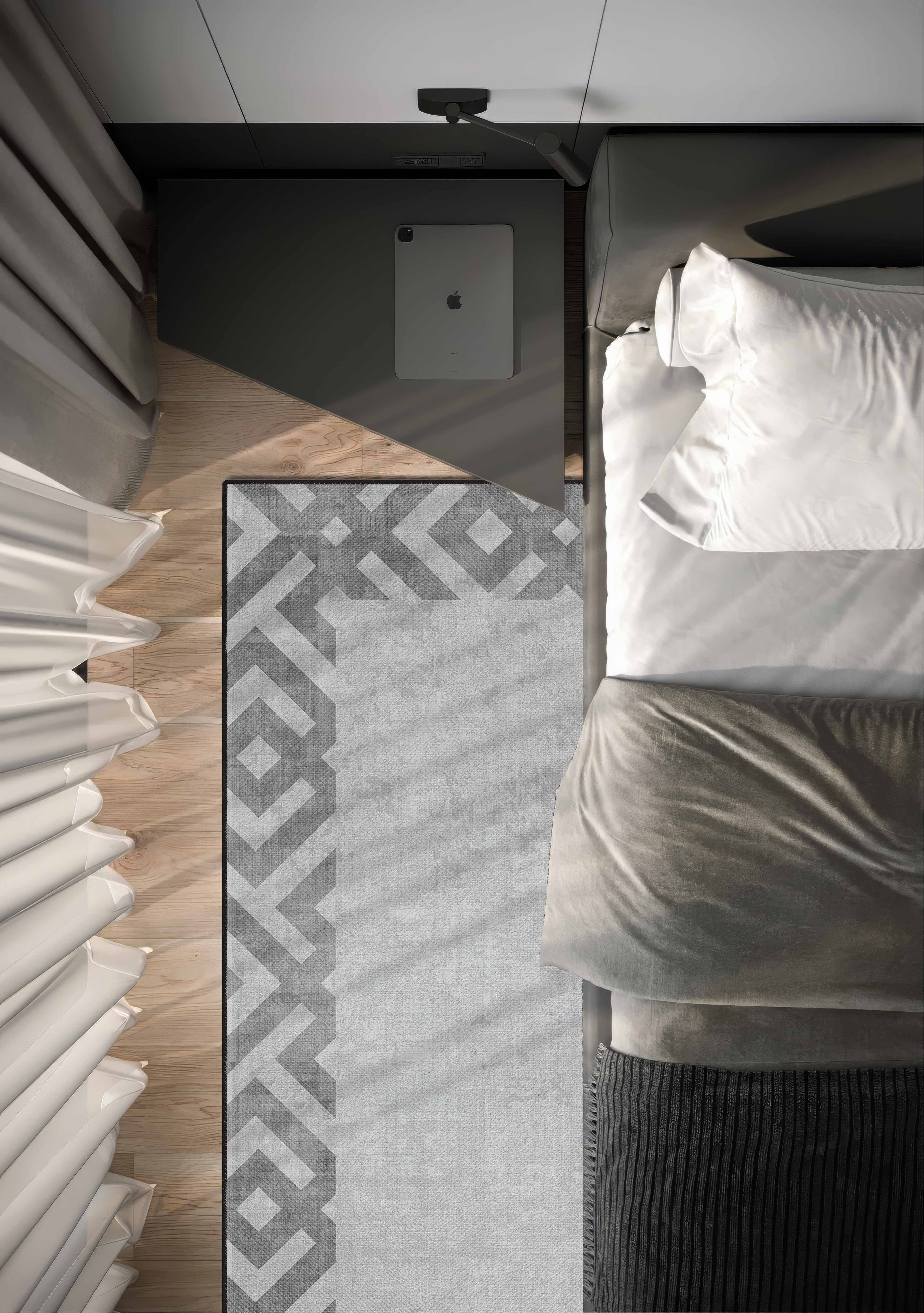 Arte M136-00 Modern Geometrik Desenli Dekoratif Dokuma Halı
