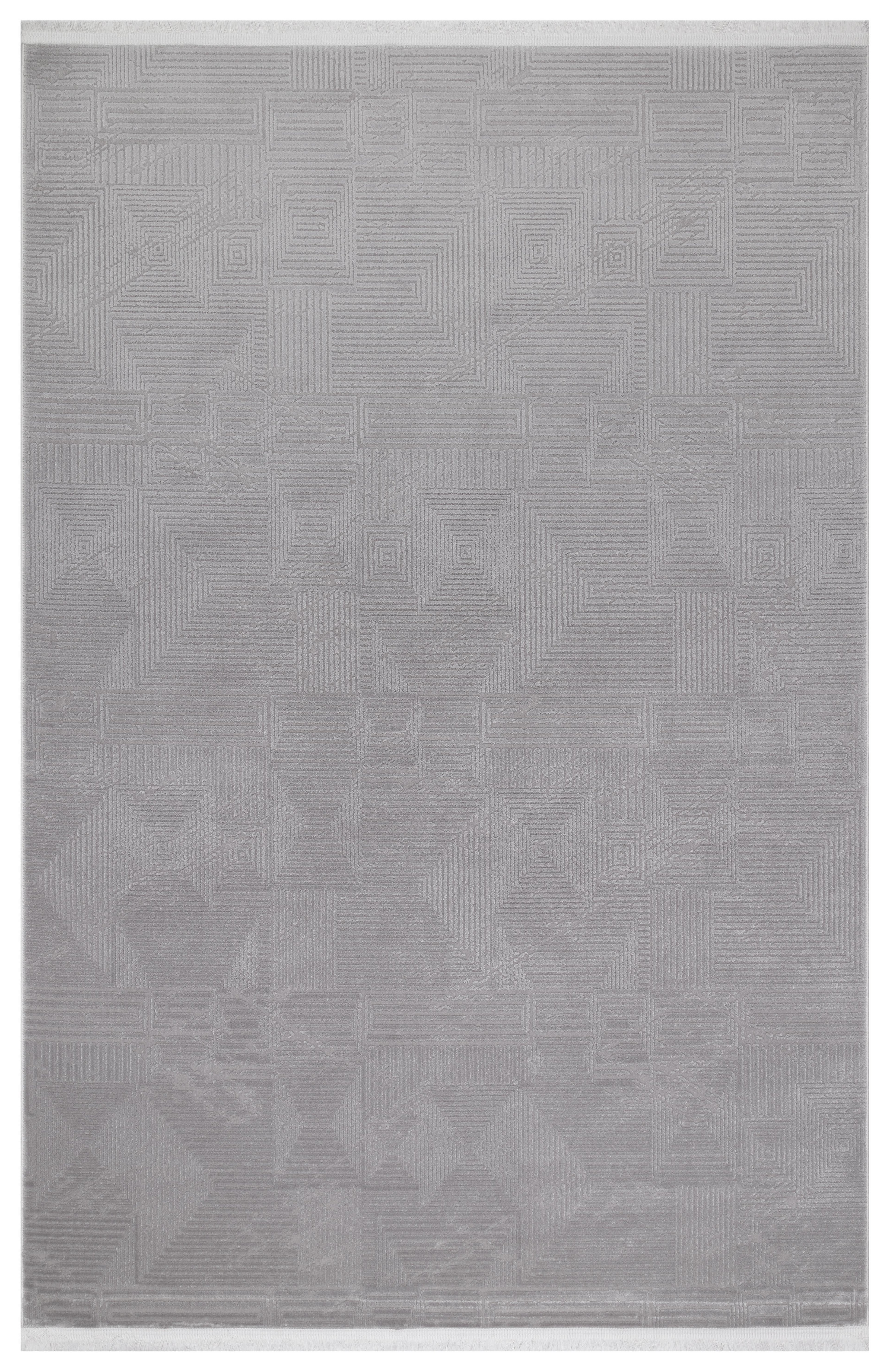 İCON T-OS06 GRİ Modern Geometrik Desenli Salon Koridor Mutfak Halısı