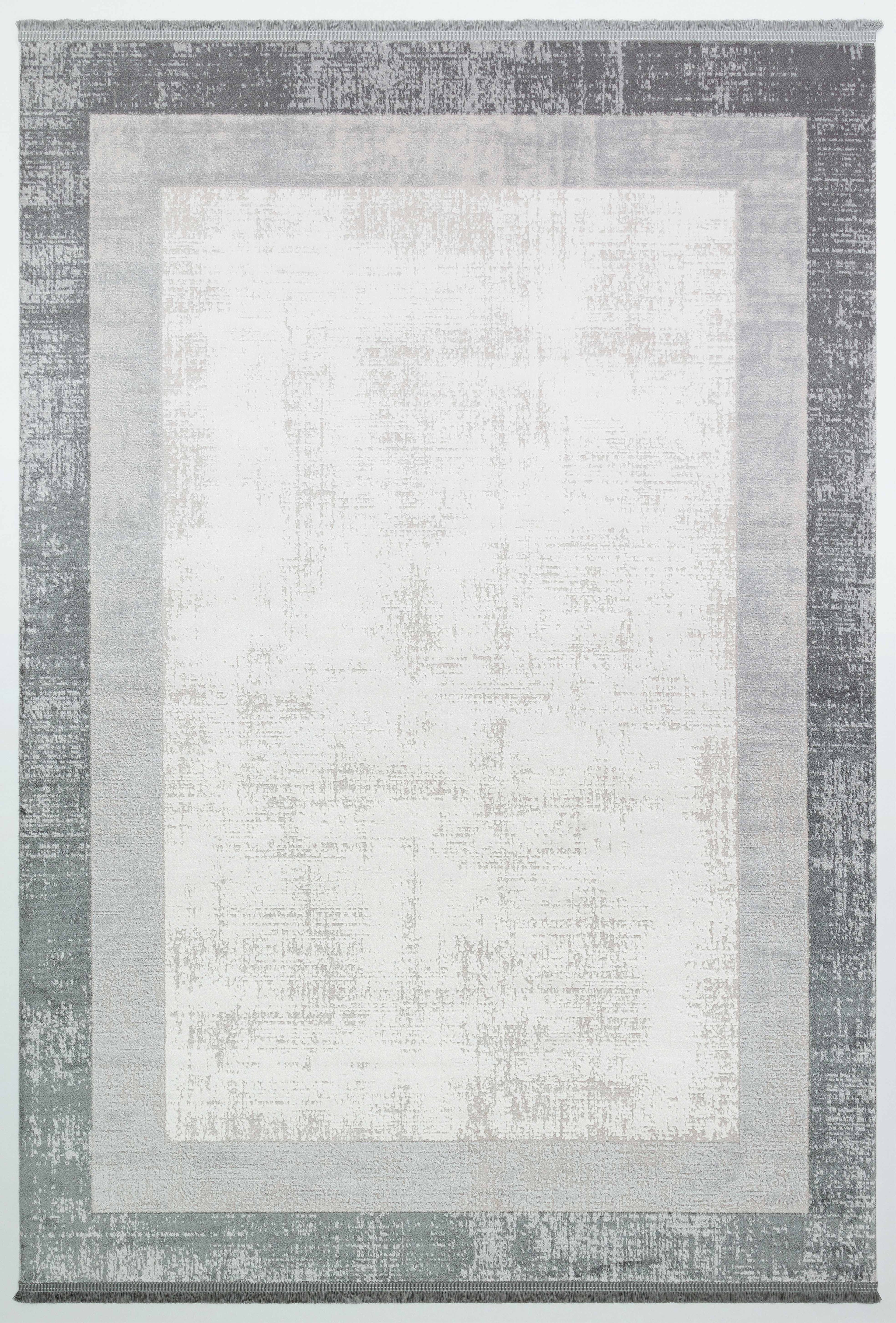 VERONA-51T-GRİ/KREM Yumuşak Sık Pamuk Dokuma Taban Salon Koridor Mutfak Halısı