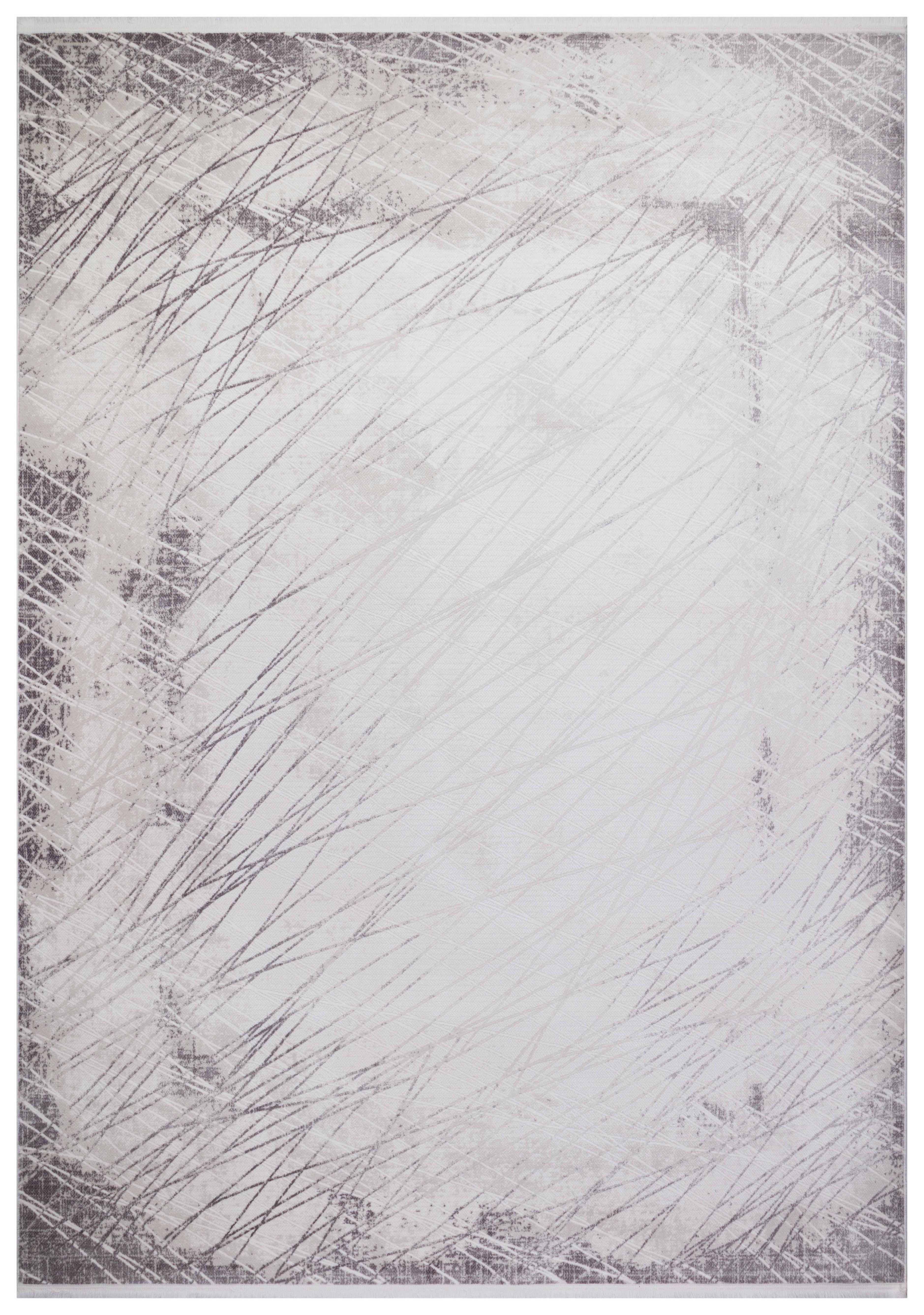 İCON T-RA05 GRİ Modern Geometrik Desenli Salon Koridor Mutfak Halısı