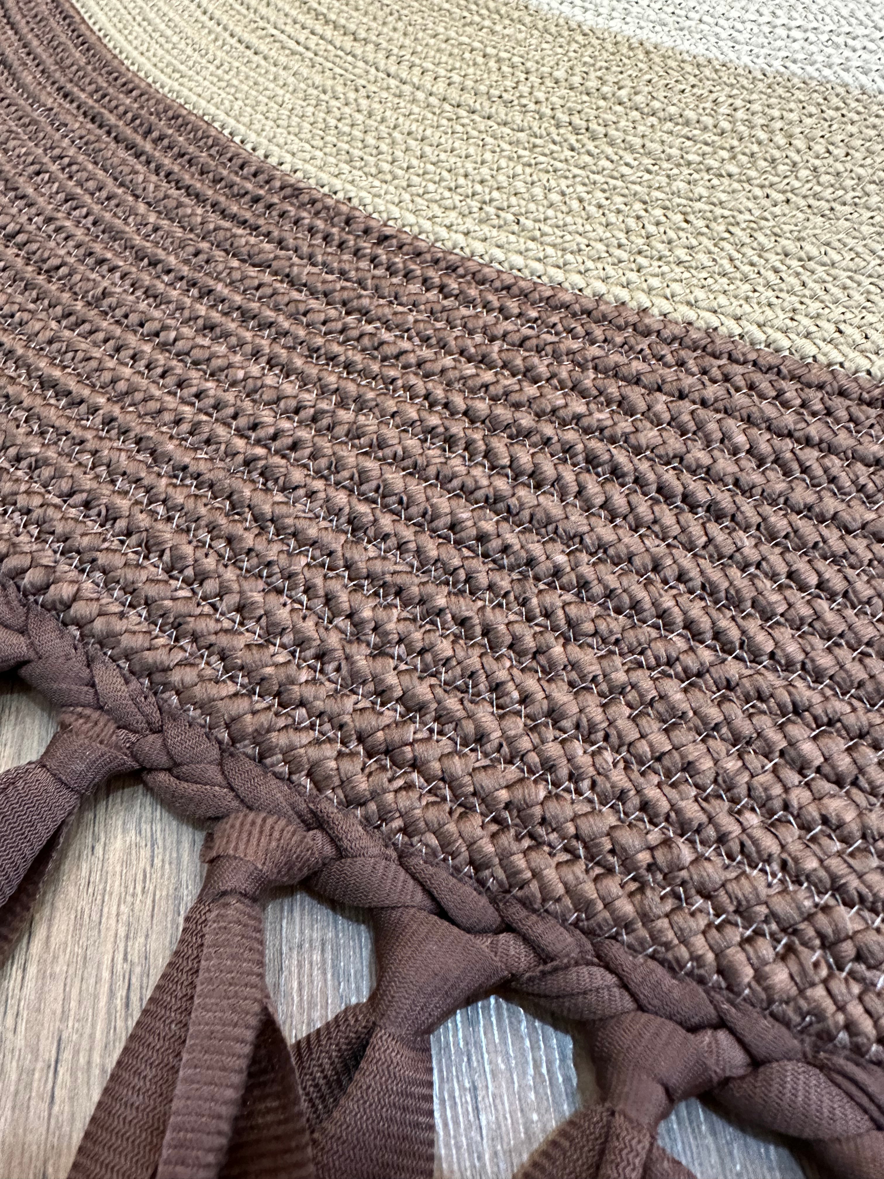 JÜT-221 Elde Dokuma Doğal Jüt Hasır Halı