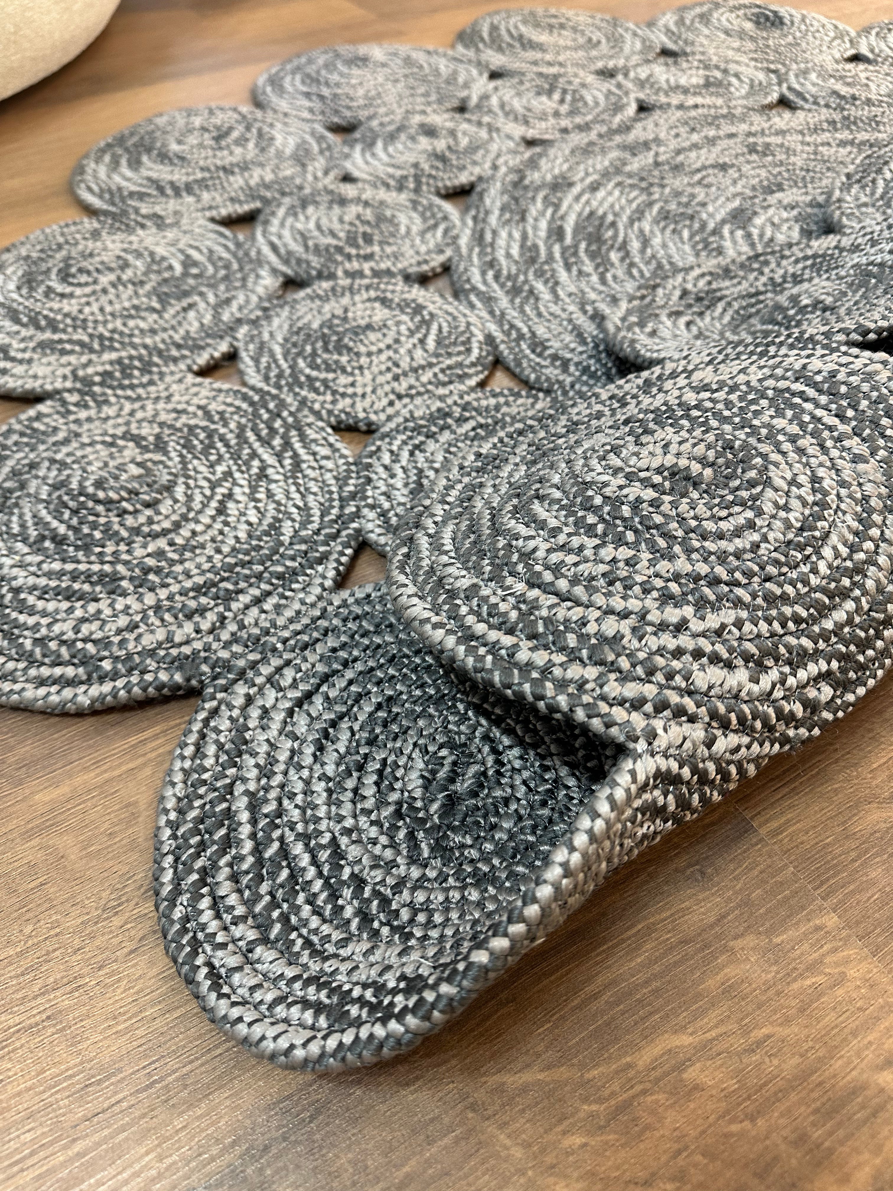 JÜT-815 Elde Dokuma Doğal Jüt Hasır Halı