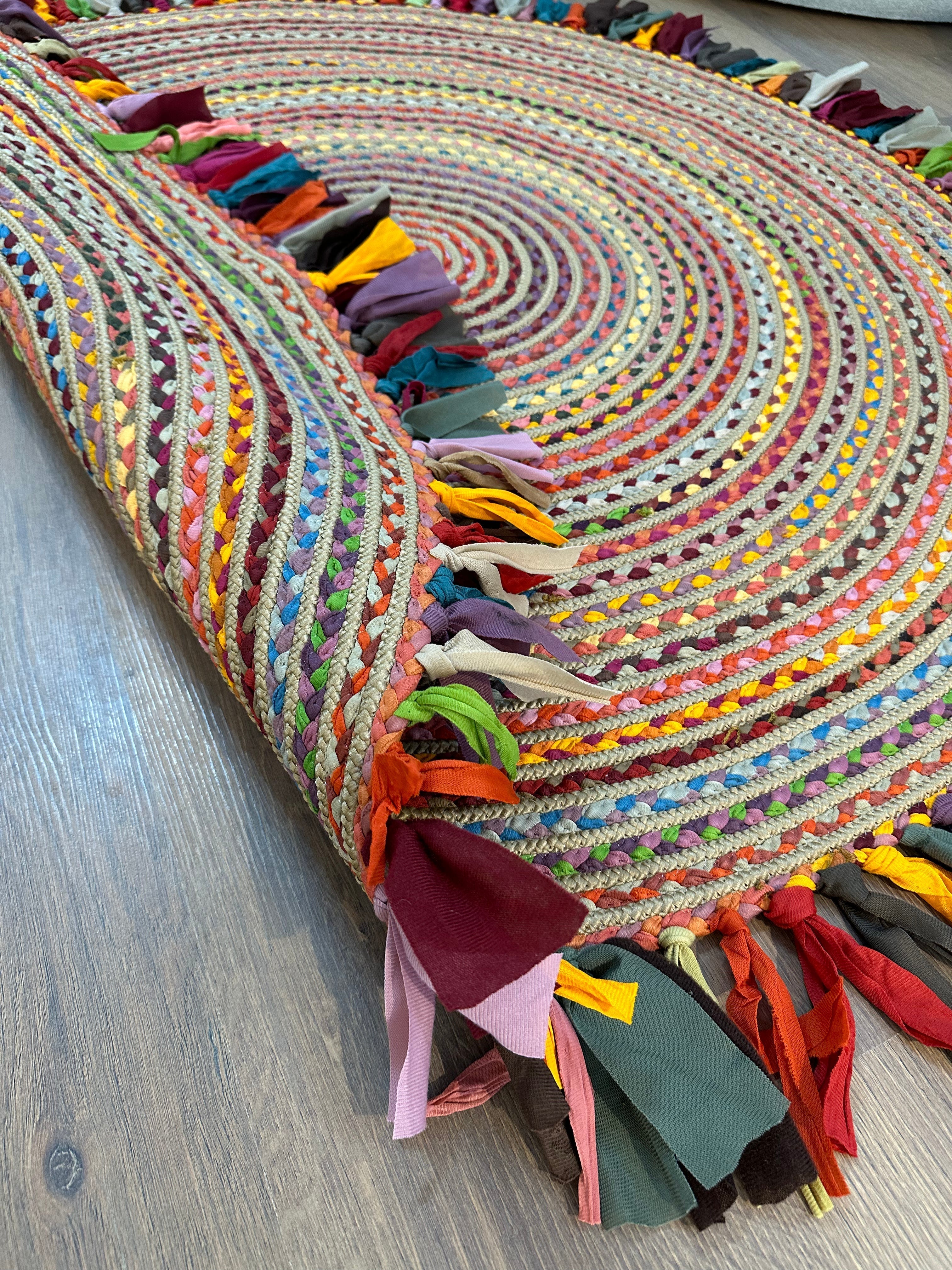 JÜT-RV410 Elde Dokuma Doğal Jüt Hasır Halı