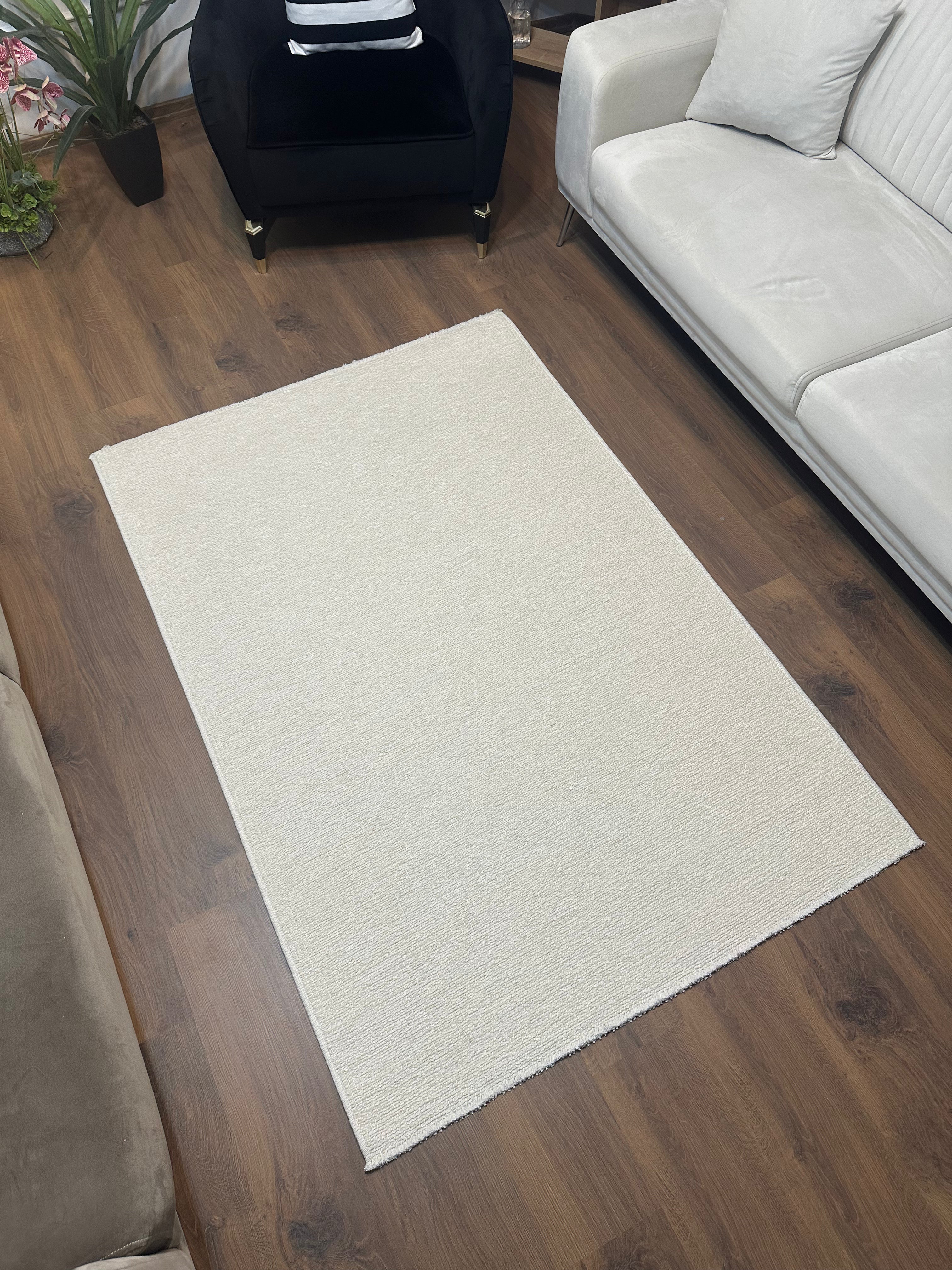 ŞÖNİL PANDORA - KREM Kaymaz Taban İskandinav Desenli Salon Koridor Mutfak Şönil Kilim Dokuma Halı