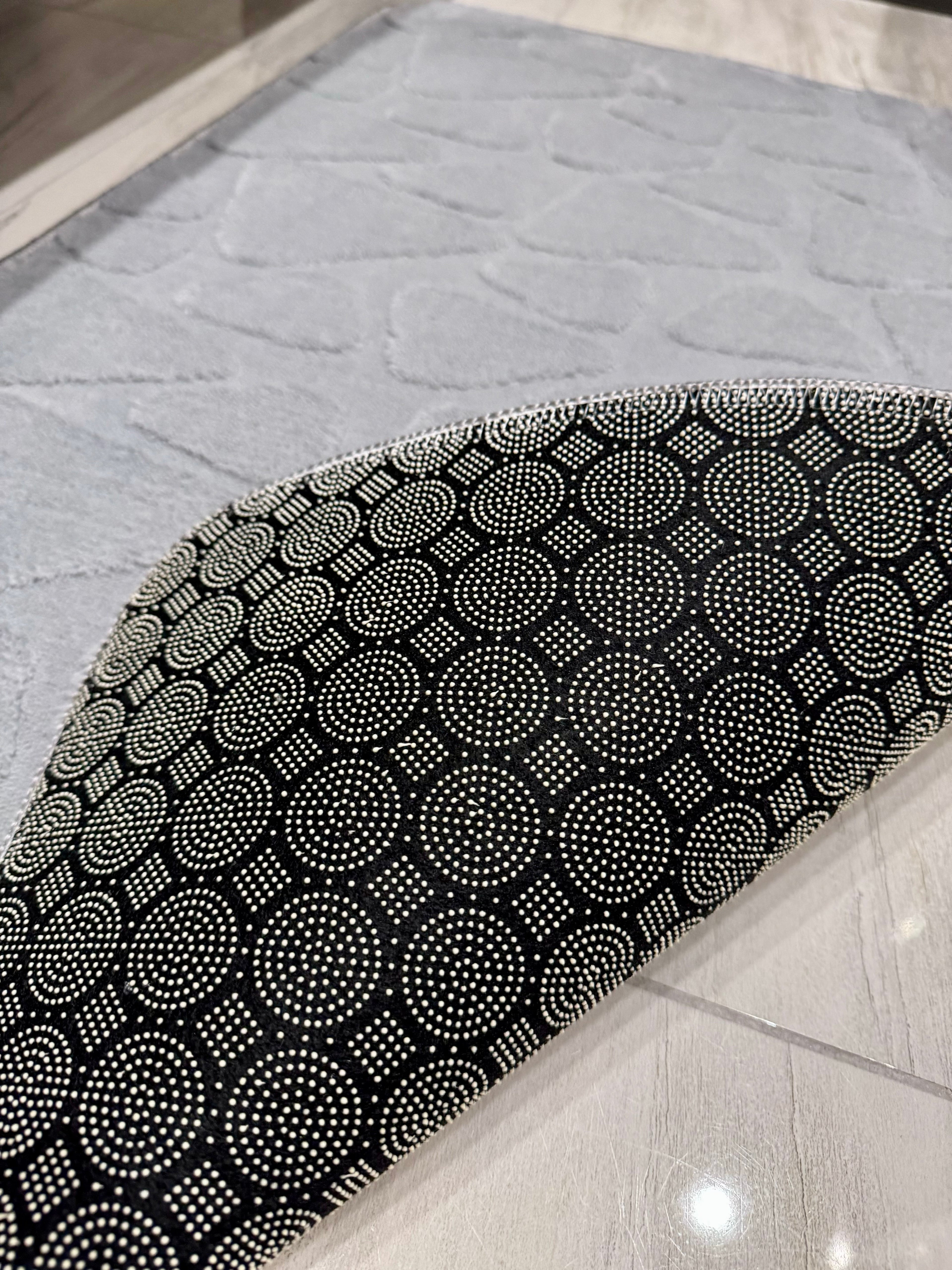 GRİ - Yıkanabilir Kaymaz Taban 60x100 50x60 2&