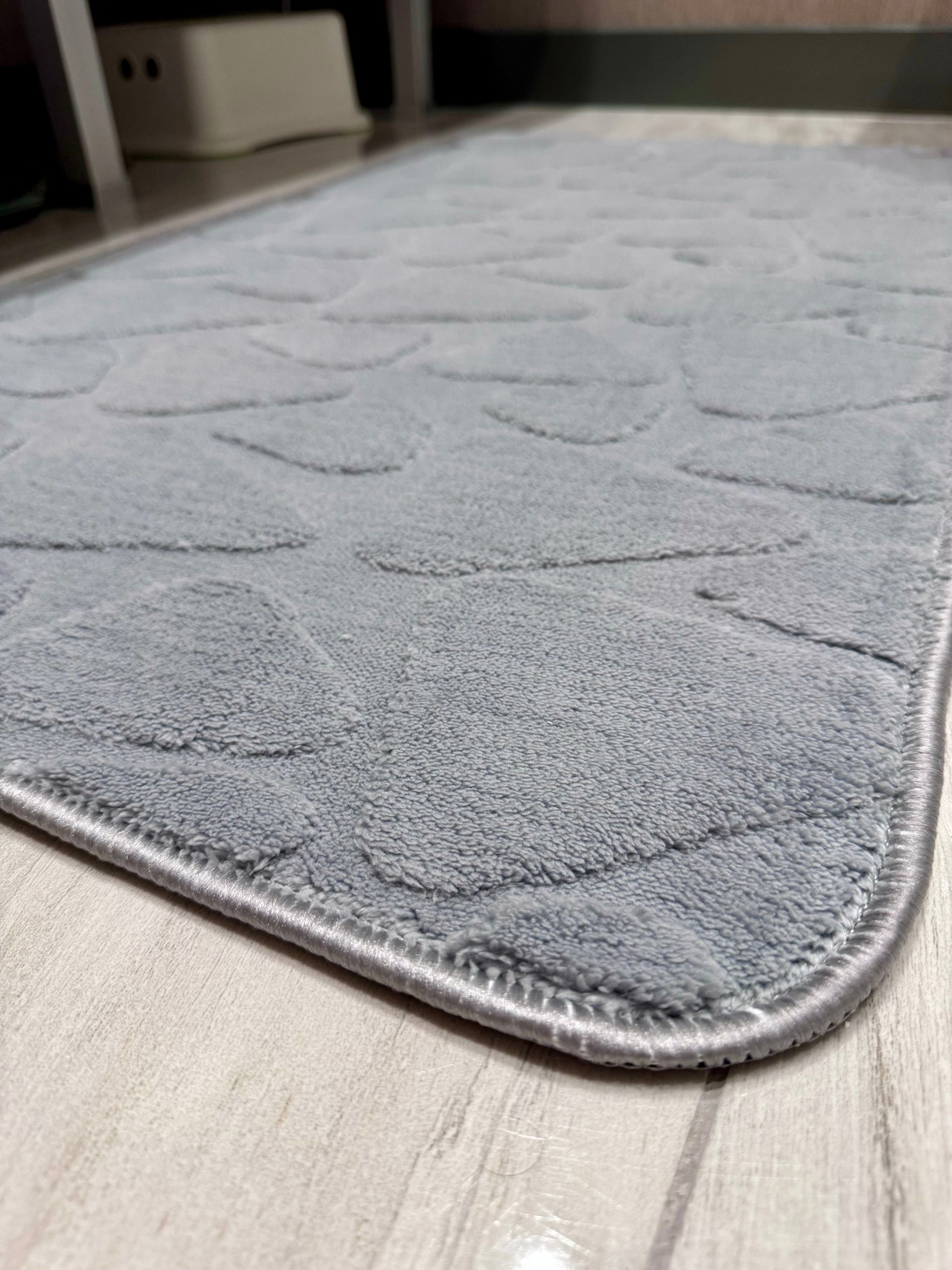 GRİ - Yıkanabilir Kaymaz Taban 60x100 50x60 2&