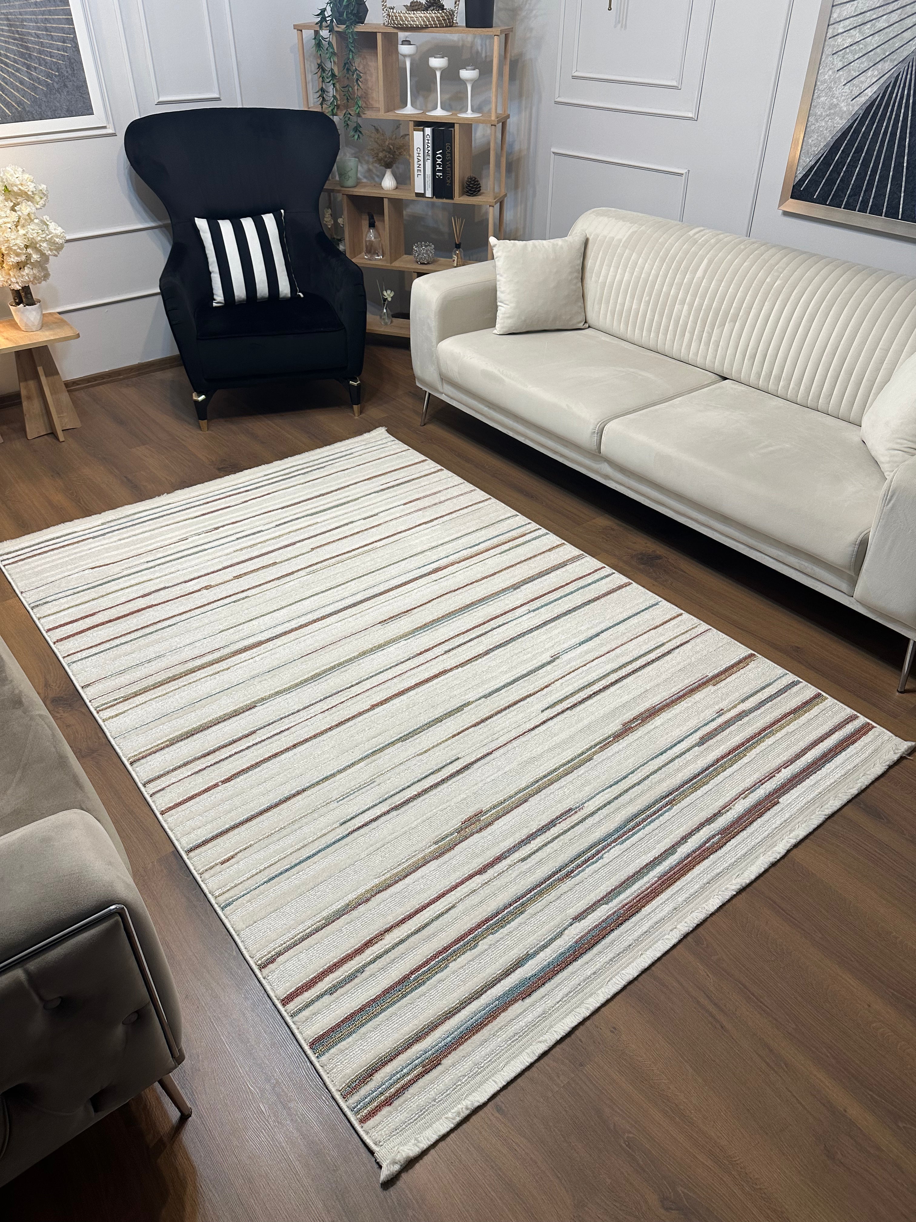 İCON A-5303 Modern Geometrik Desenli Salon Koridor Mutfak Halısı