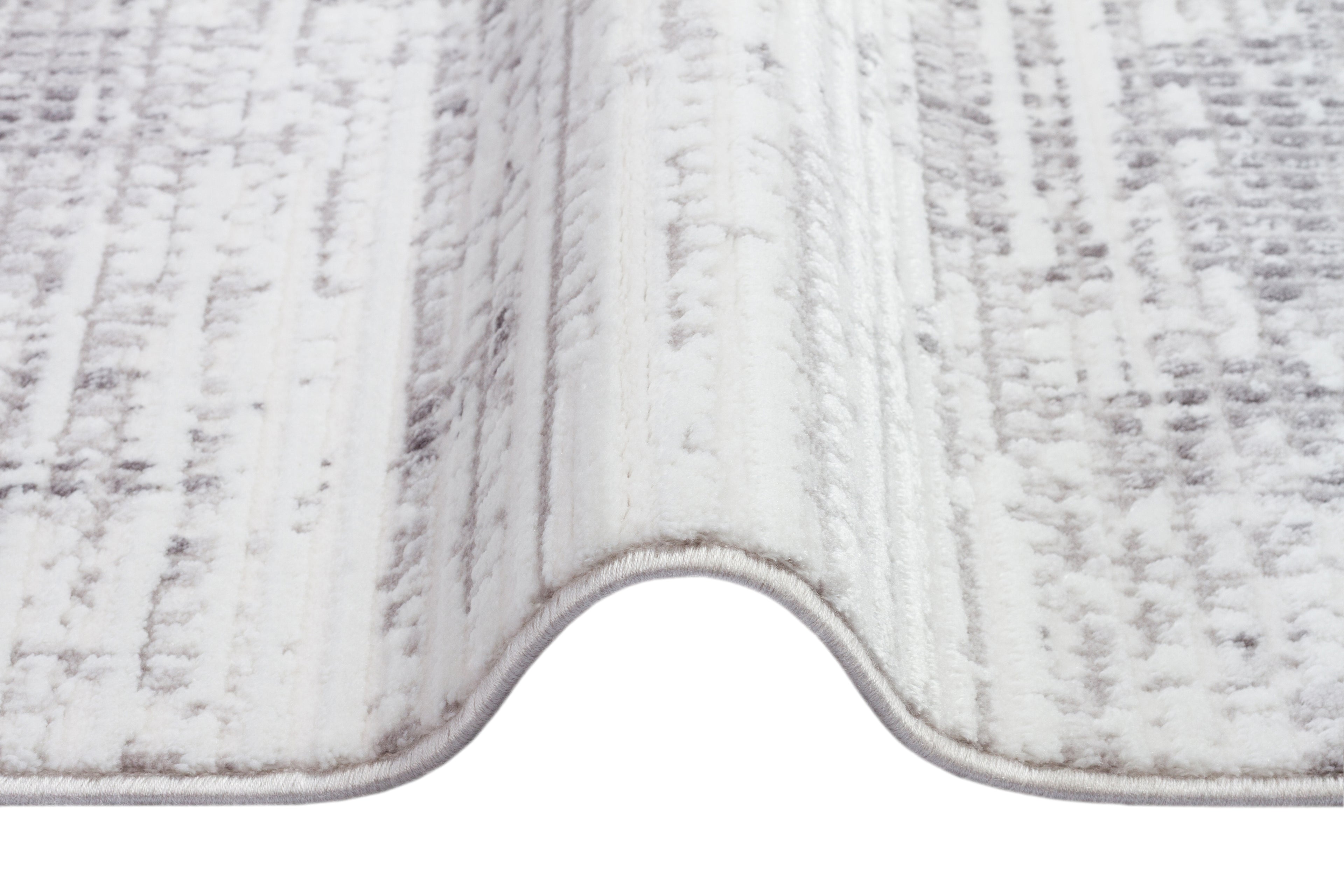 İCON T-OS05 KREM/GRİ Modern Geometrik Desenli Salon Koridor Mutfak Halısı