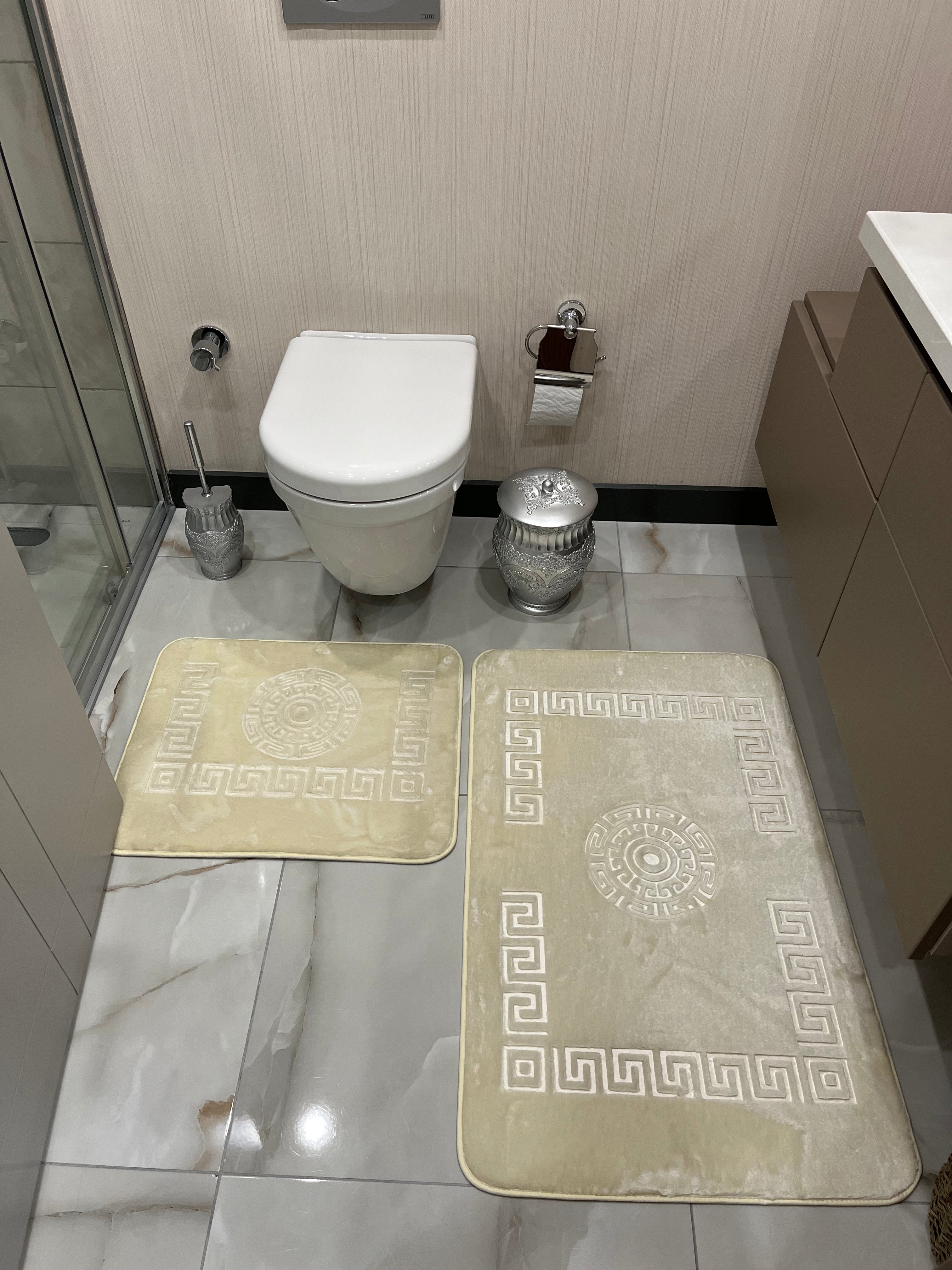 KREM - Yıkanabilir Kaymaz Taban 60x100 50x60 2&