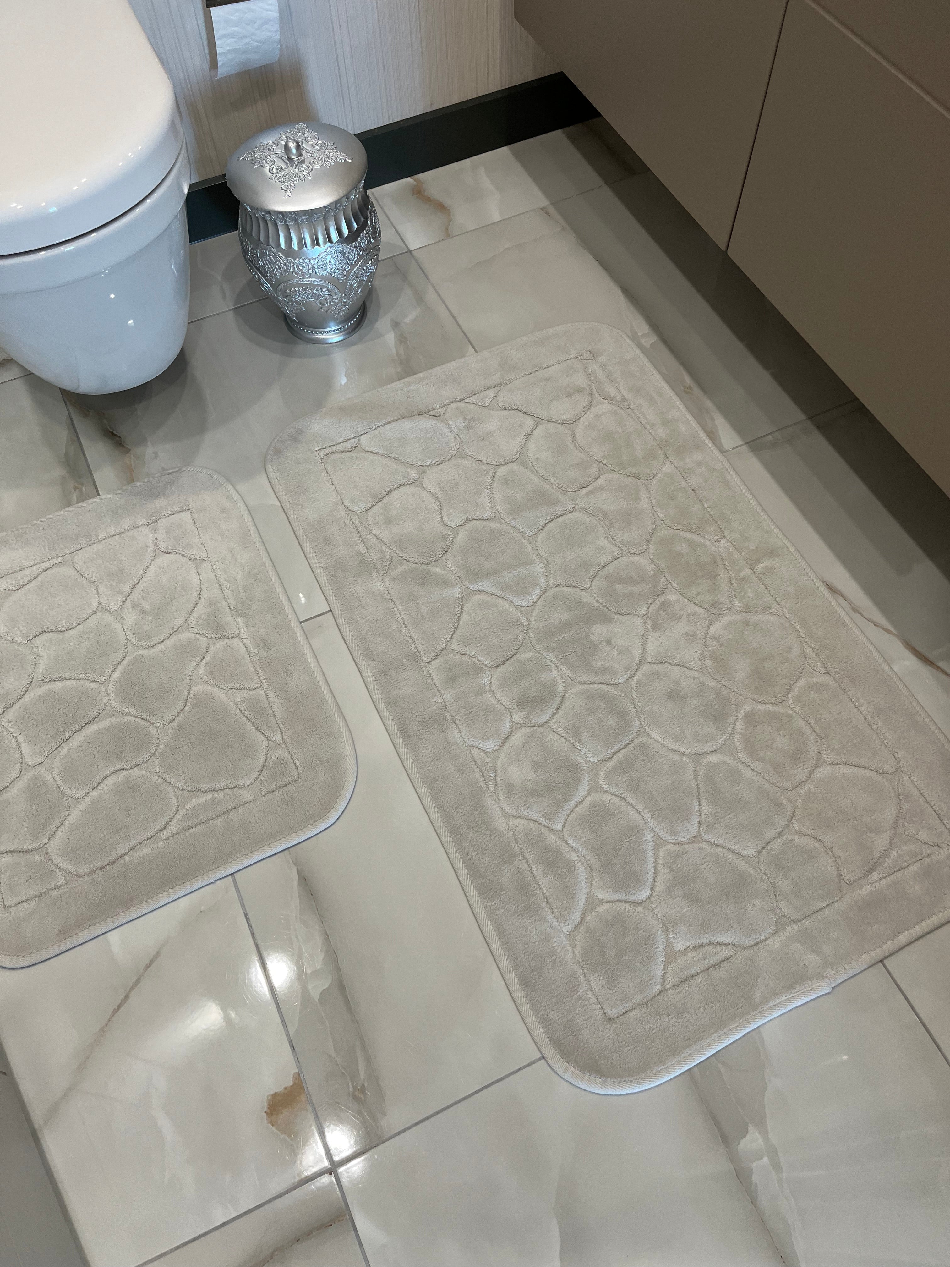KREM - Yıkanabilir Pamuk Dokuma Taban Taban 60x100 50x60 2&