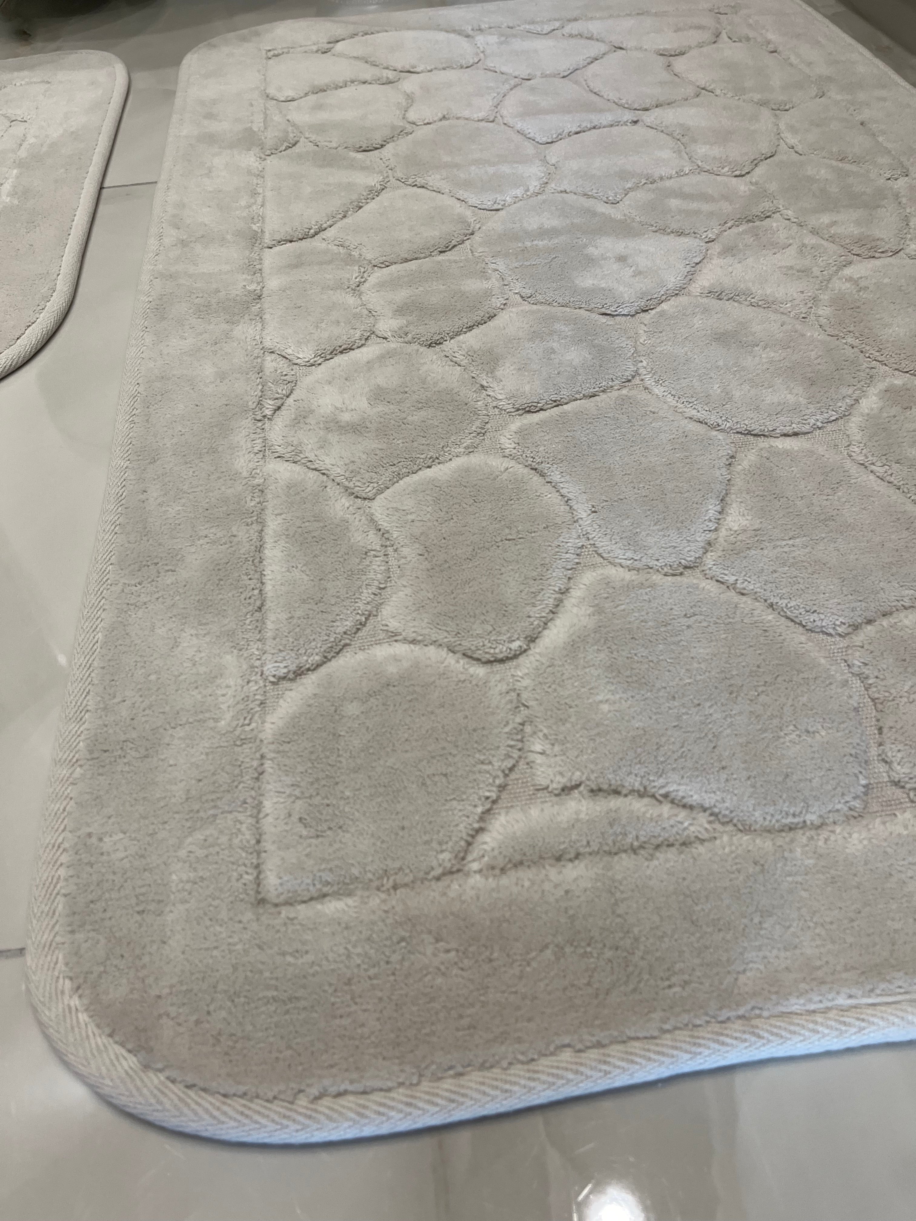 KREM - Yıkanabilir Pamuk Dokuma Taban Taban 60x100 50x60 2&