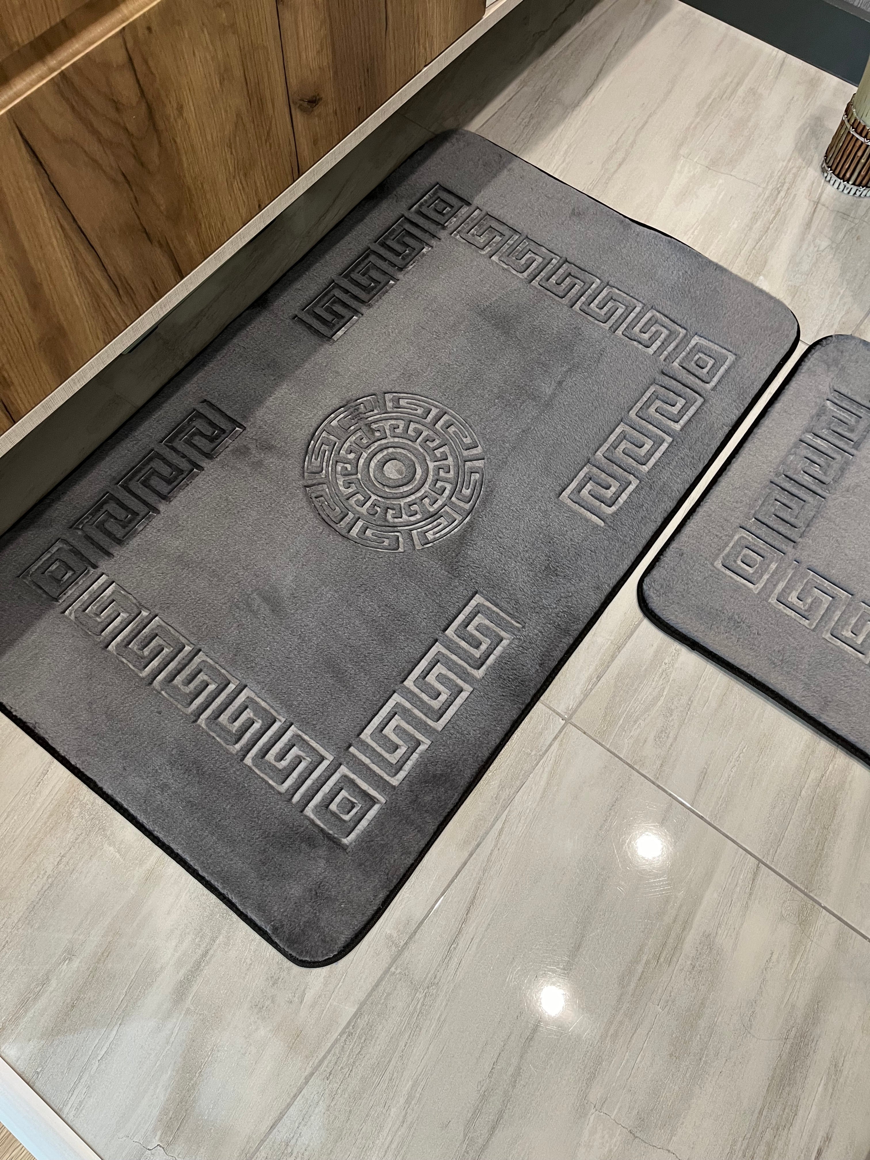 GRİ - Yıkanabilir Kaymaz Taban 60x100 50x60 2&