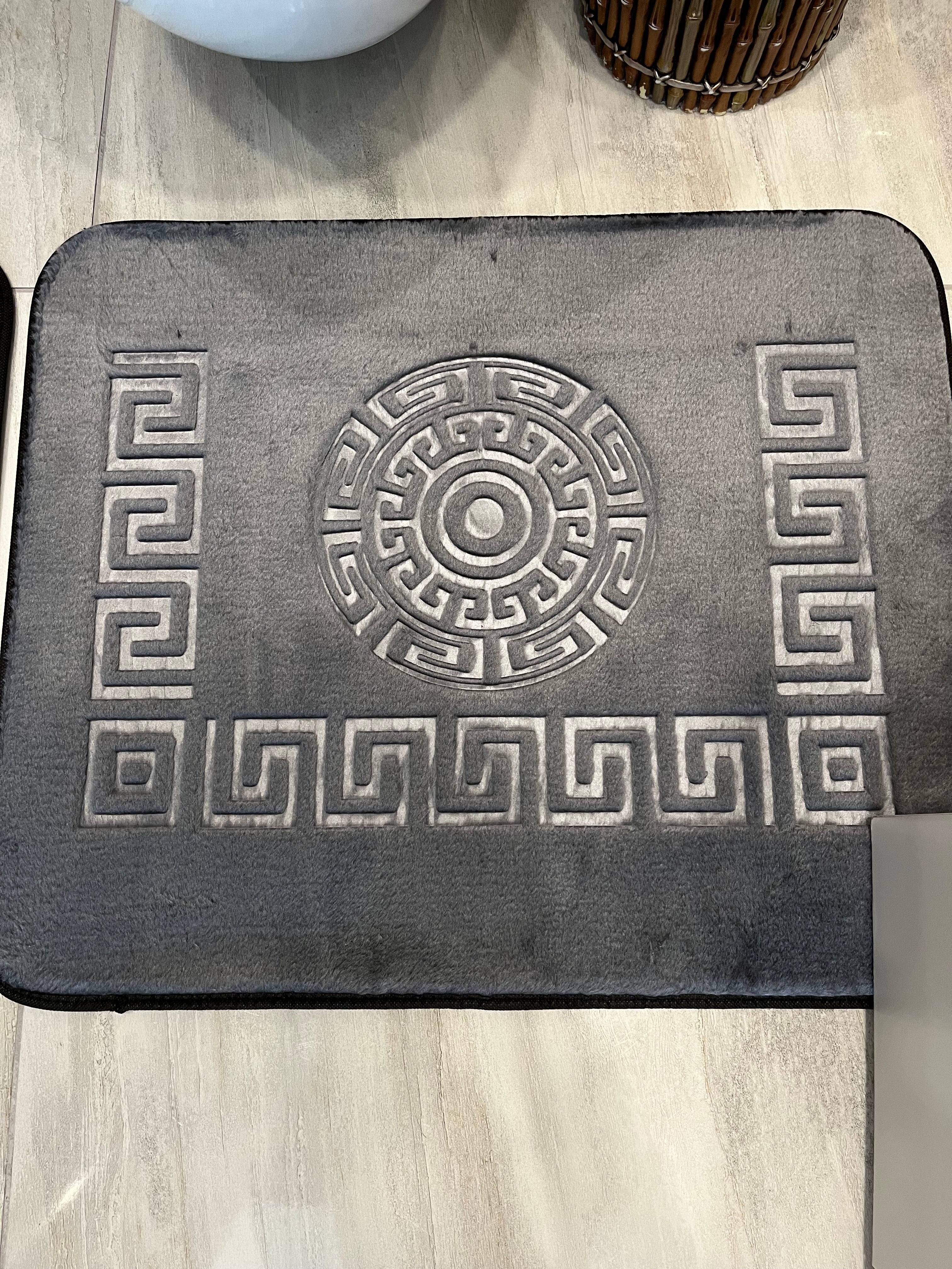 GRİ - Yıkanabilir Kaymaz Taban 60x100 50x60 2&
