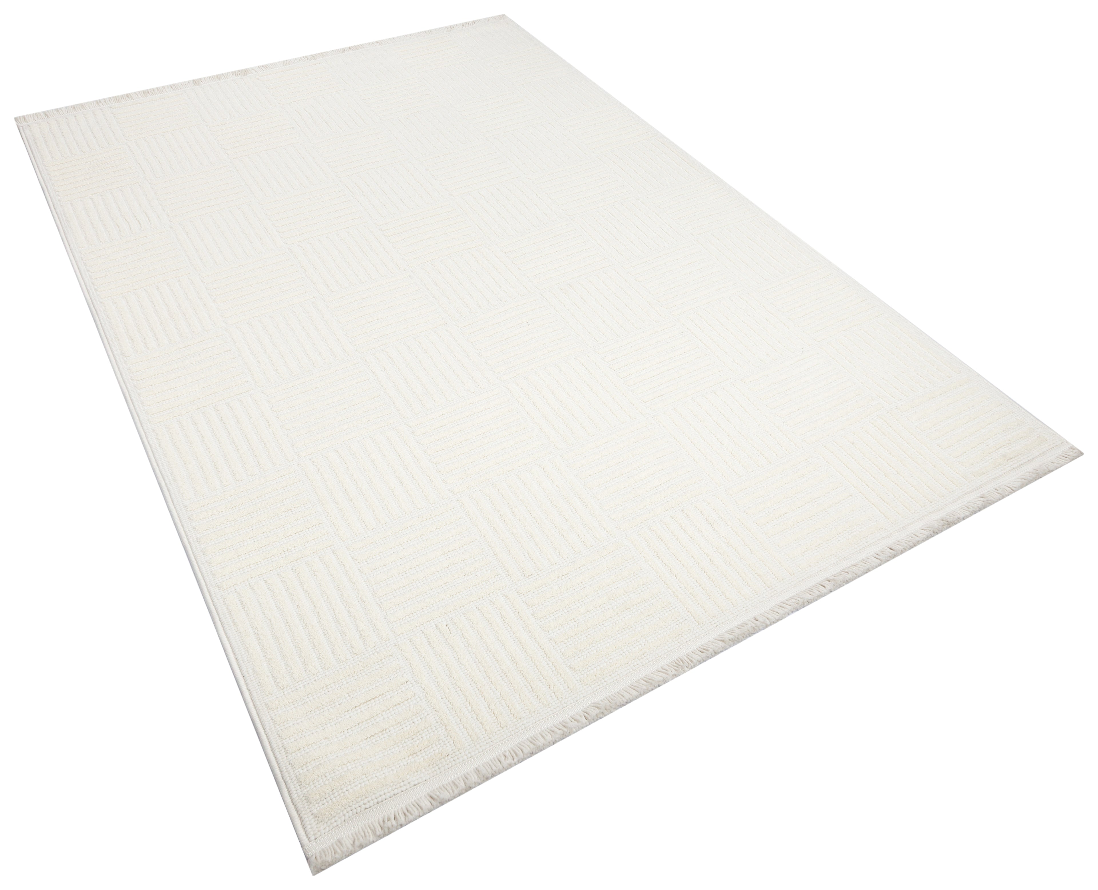 İCON T-LP01 KREM Modern Geometrik Desenli Salon Koridor Mutfak Halısı