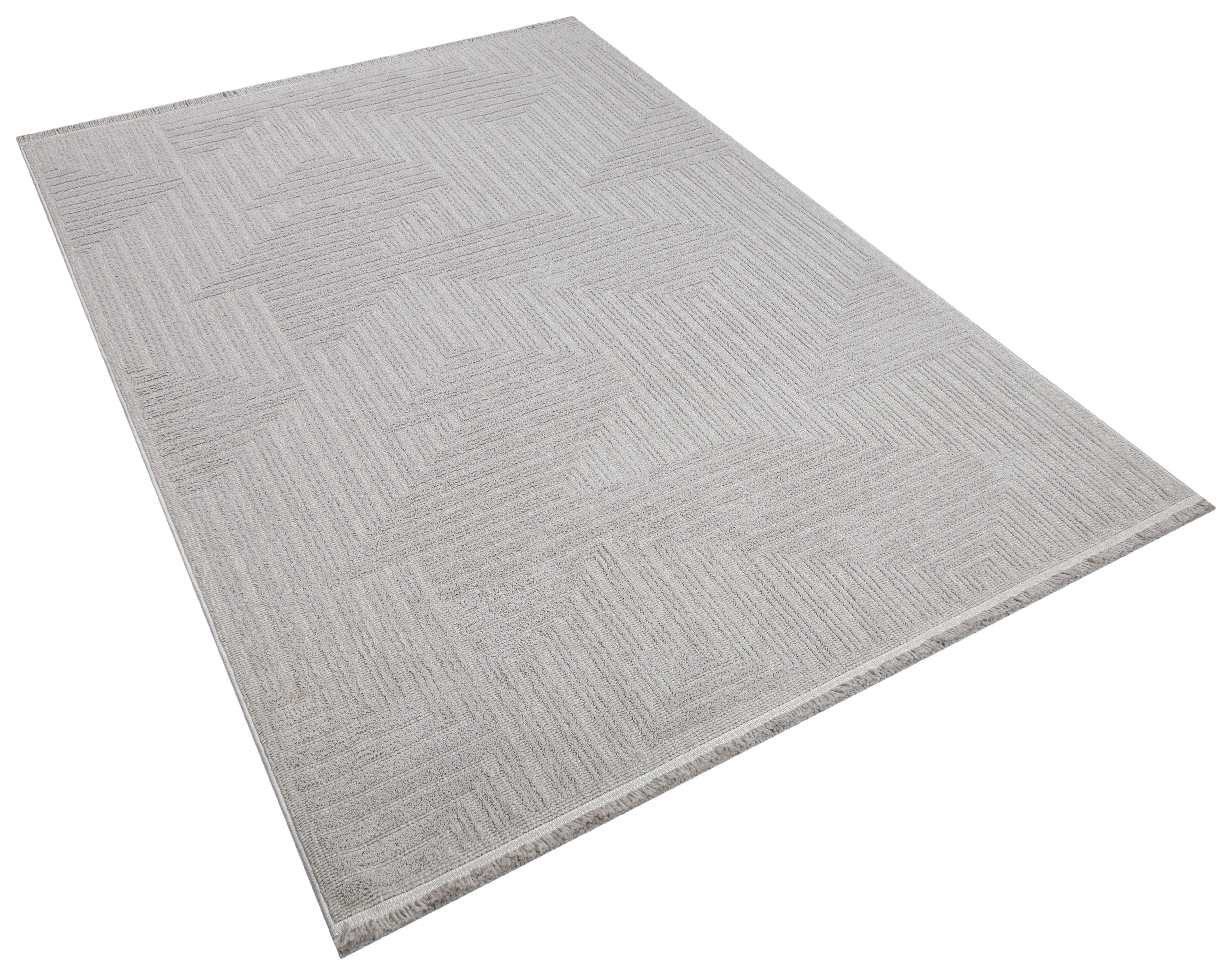 İCON T-LP05 GRİ Modern Geometrik Desenli Salon Koridor Mutfak Halısı