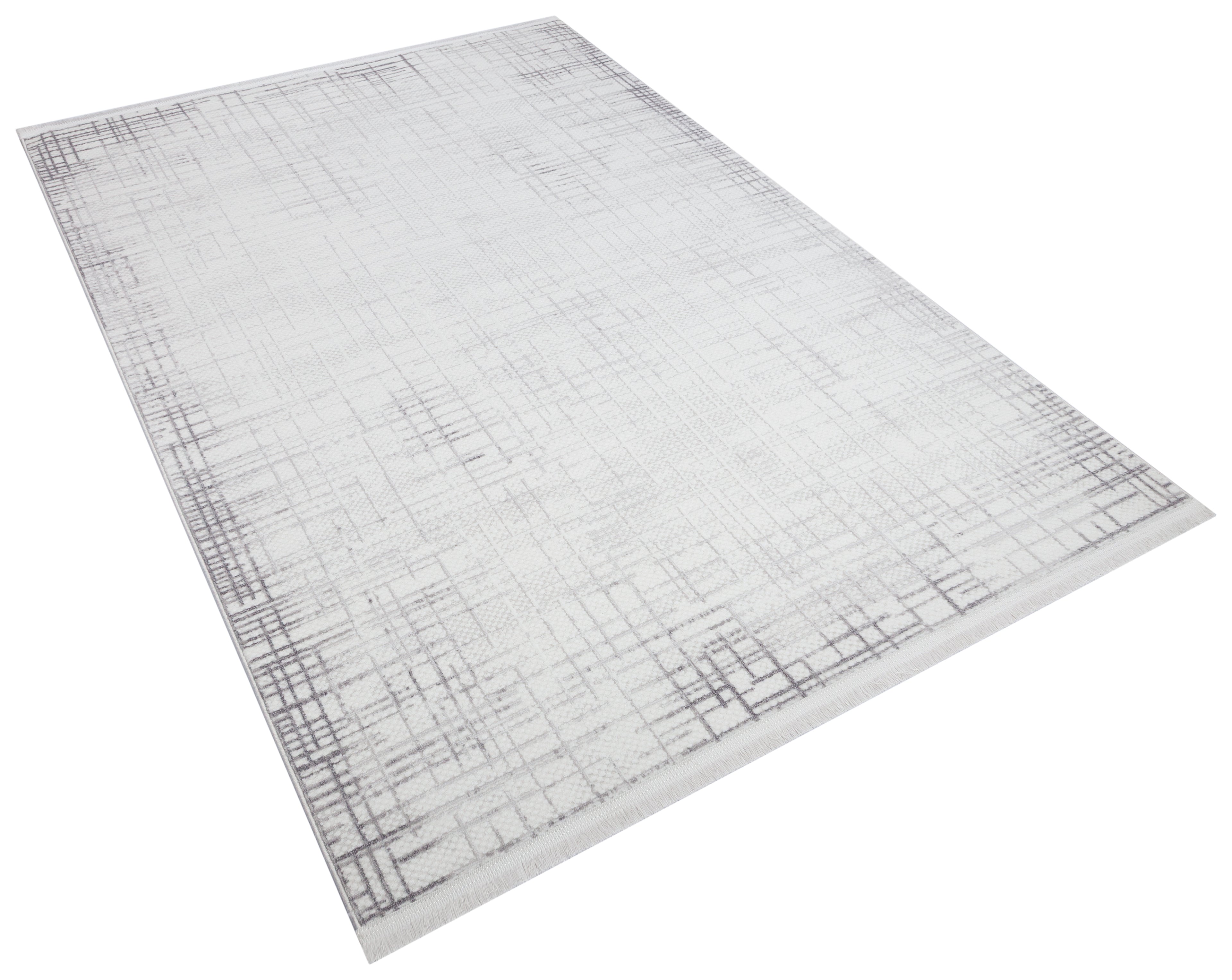 İCON T-OS04 KREM/GRİ Modern Geometrik Desenli Salon Koridor Mutfak Halısı