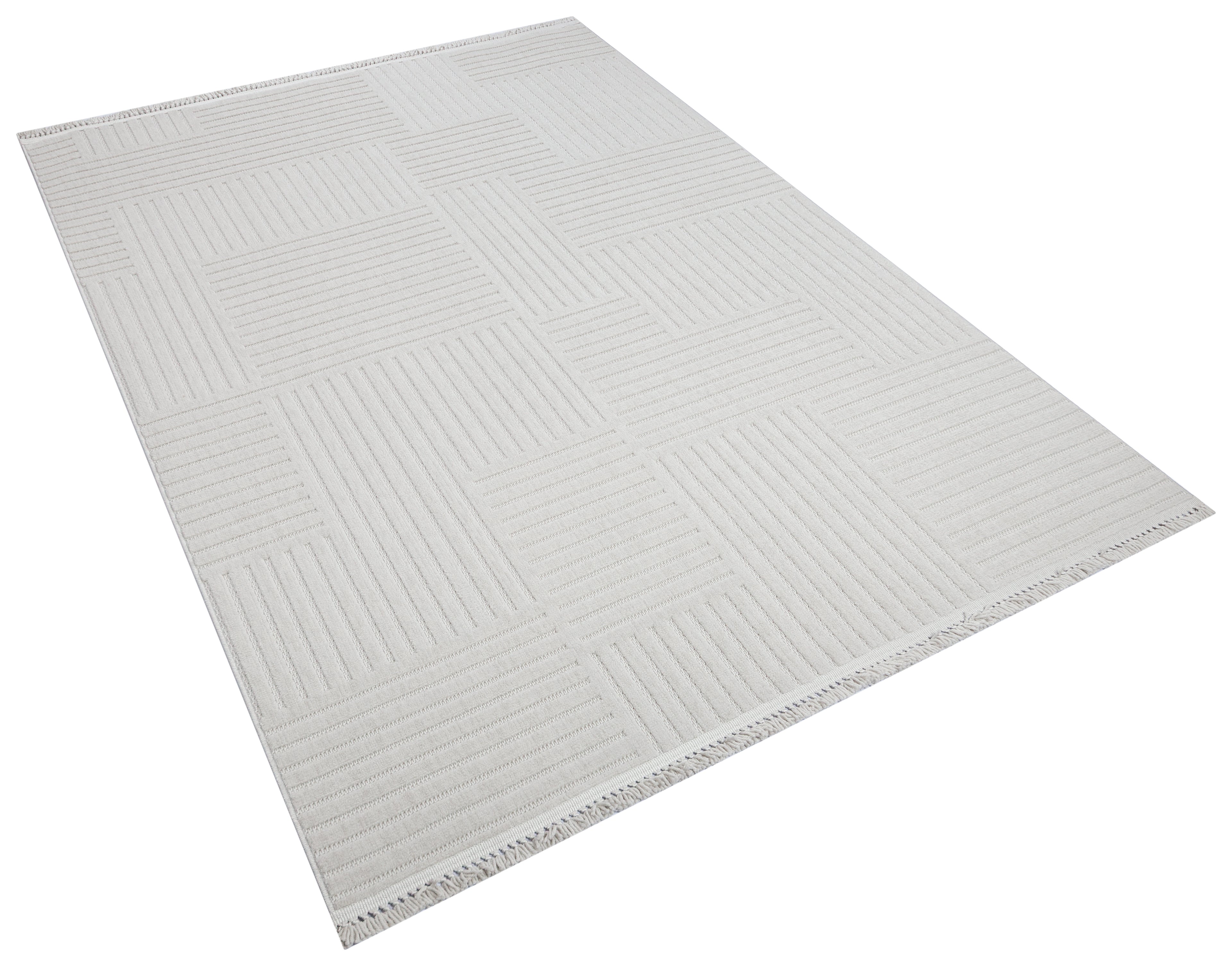 MİLAS T-LT49 GRİ Kabartmalı Modern Geometrik Desenli Salon Koridor Mutfak Halısı