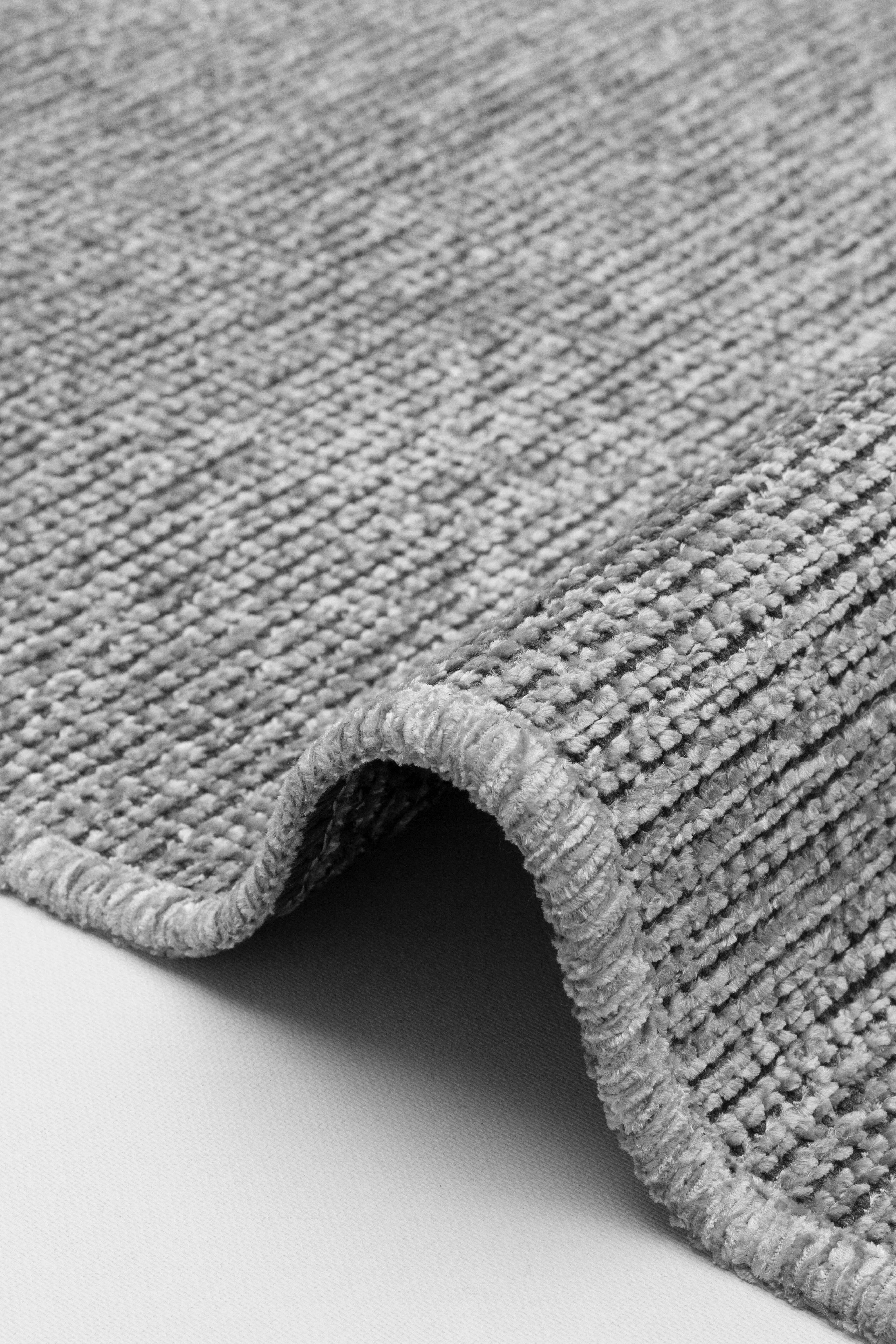 ŞÖNİL SUDE-GRİ Makinede Yıkanabilir Modern Sade Desenli Salon Koridor Mutfak Şönil Dokuma Halı