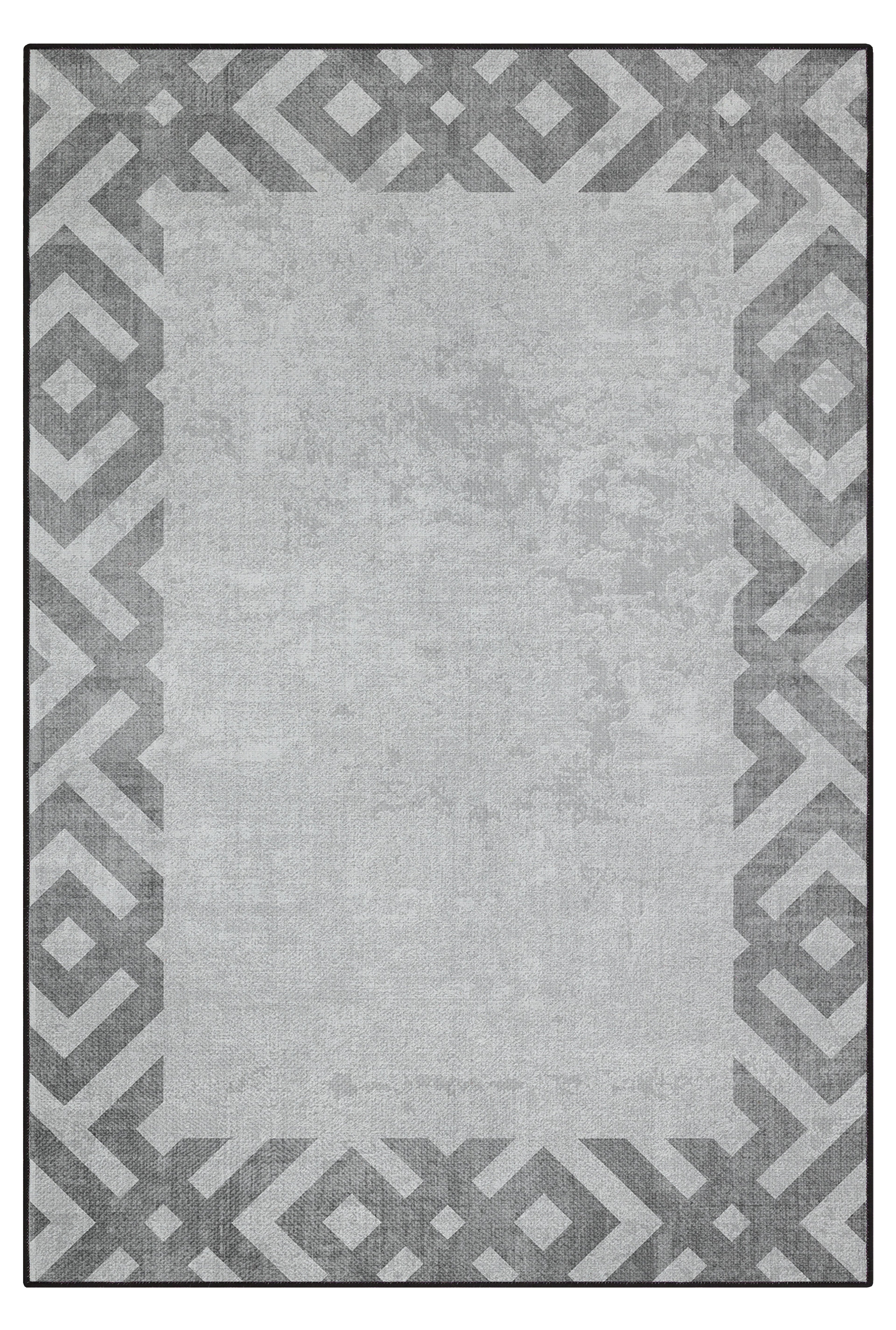 Arte M136-00 Modern Geometrik Desenli Dekoratif Dokuma Halı