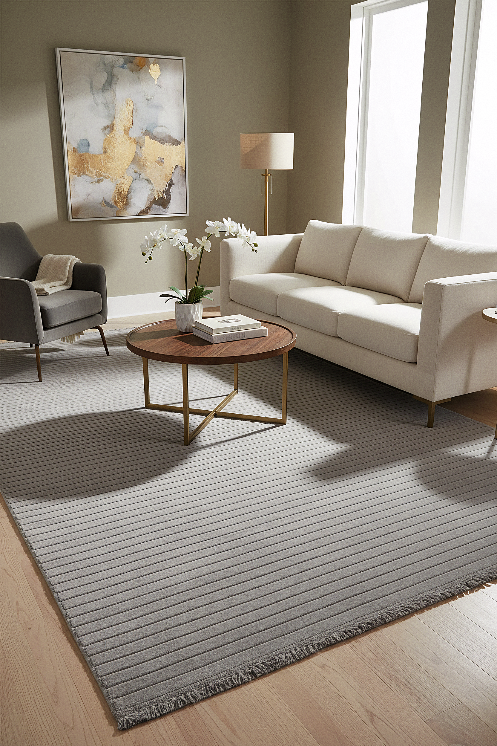 MİLAS T-JP55 ANTRASİT Kabartmalı Modern Geometrik Desenli Salon Koridor Mutfak Halısı